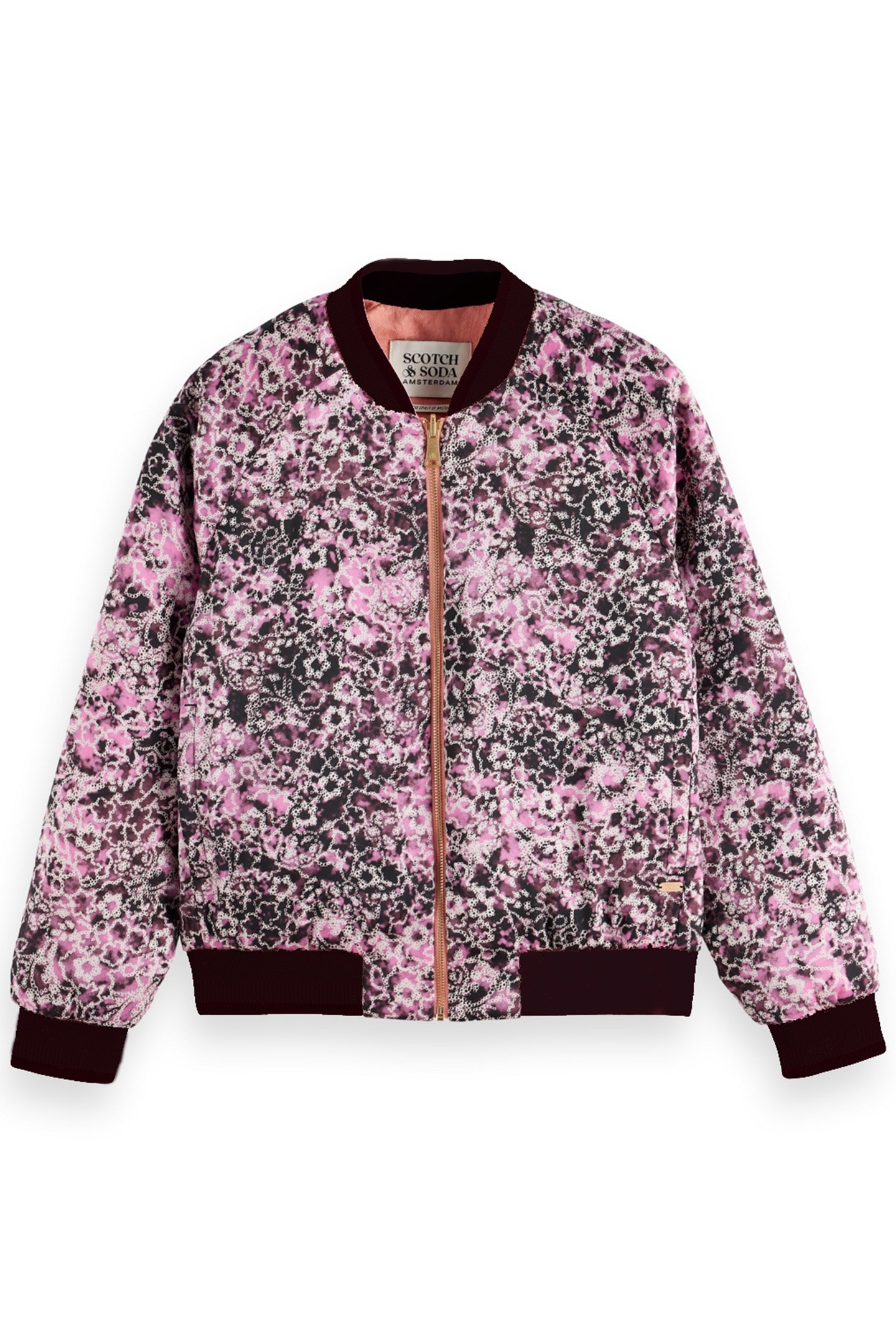 REVERSIBLE BOMBER SHIBORI FLORAL PINK 5