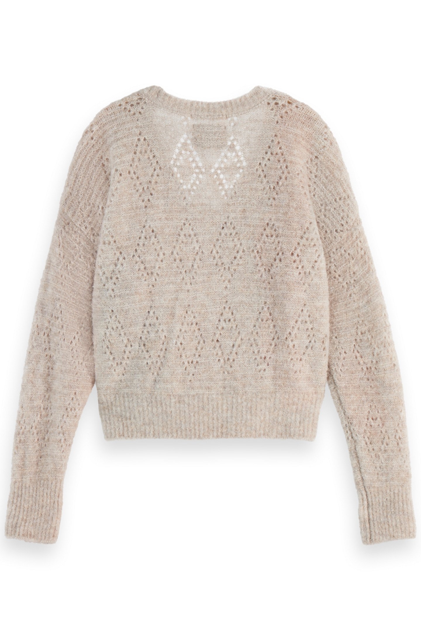 BOUCLE V-NECK RELAXED PULLOVER OATMEAL MELANGE 5