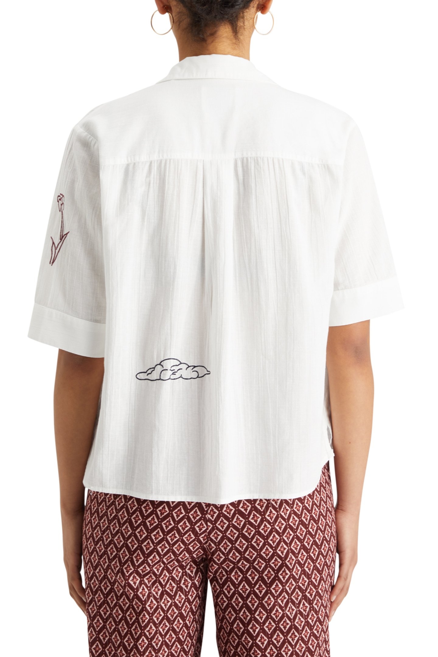 SS SHIRT WITH EMBROIDERY WHITE 2