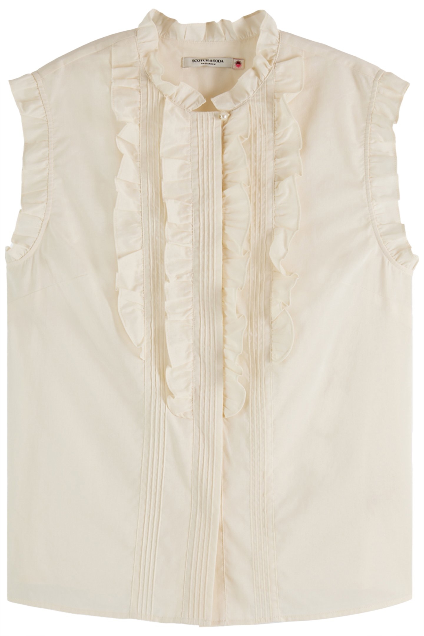 SLEEVELESS RUFFLE SHIRT SOFT ICE 4
