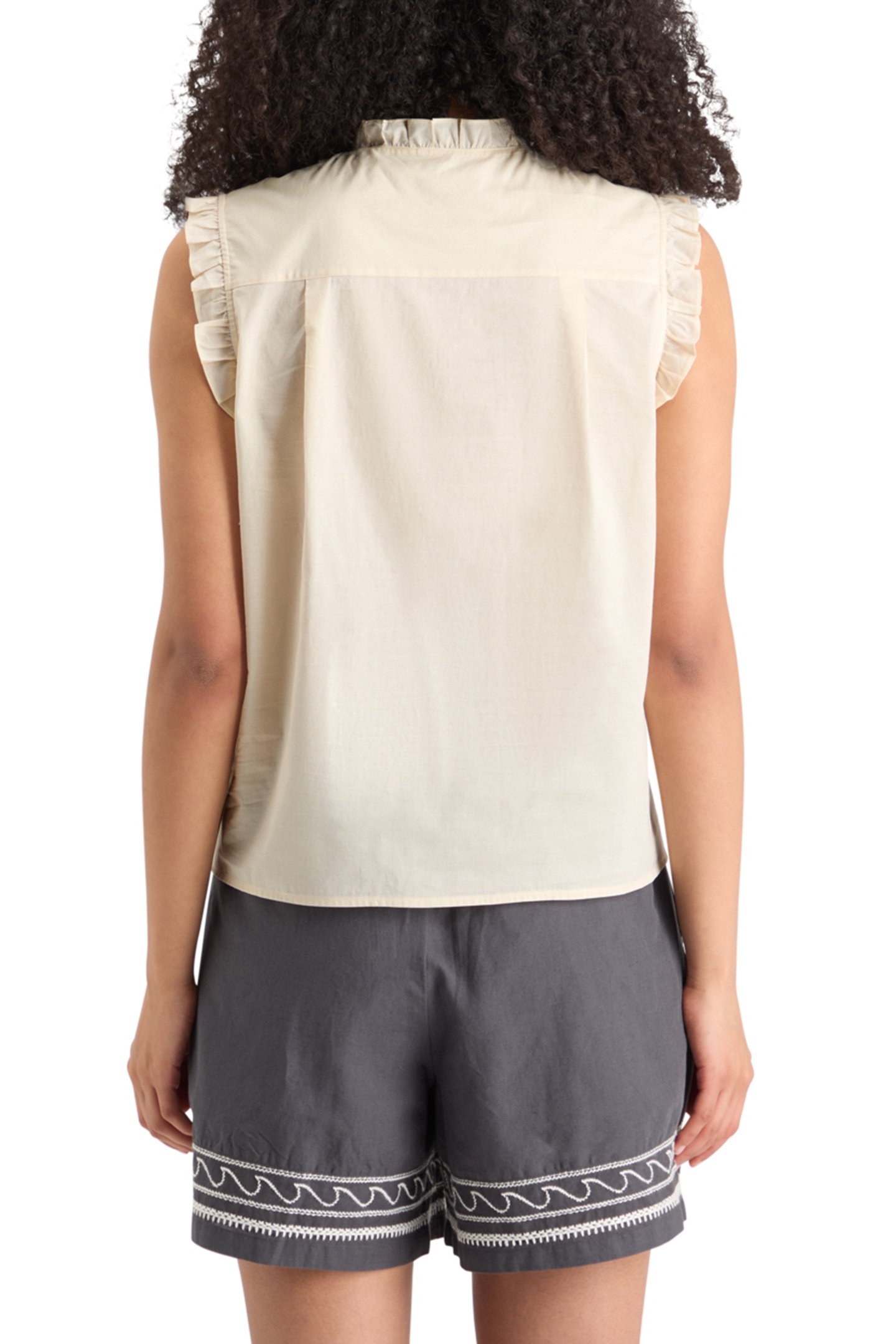 SLEEVELESS RUFFLE SHIRT SOFT ICE 2