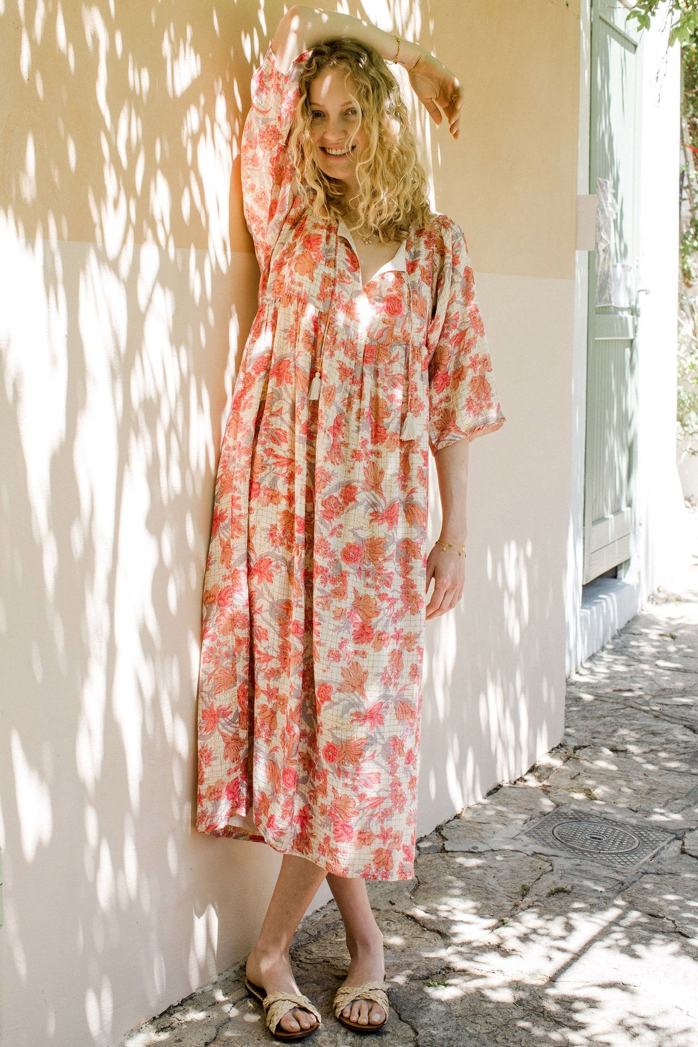 DRESS GERA PINK FLOWERS 1