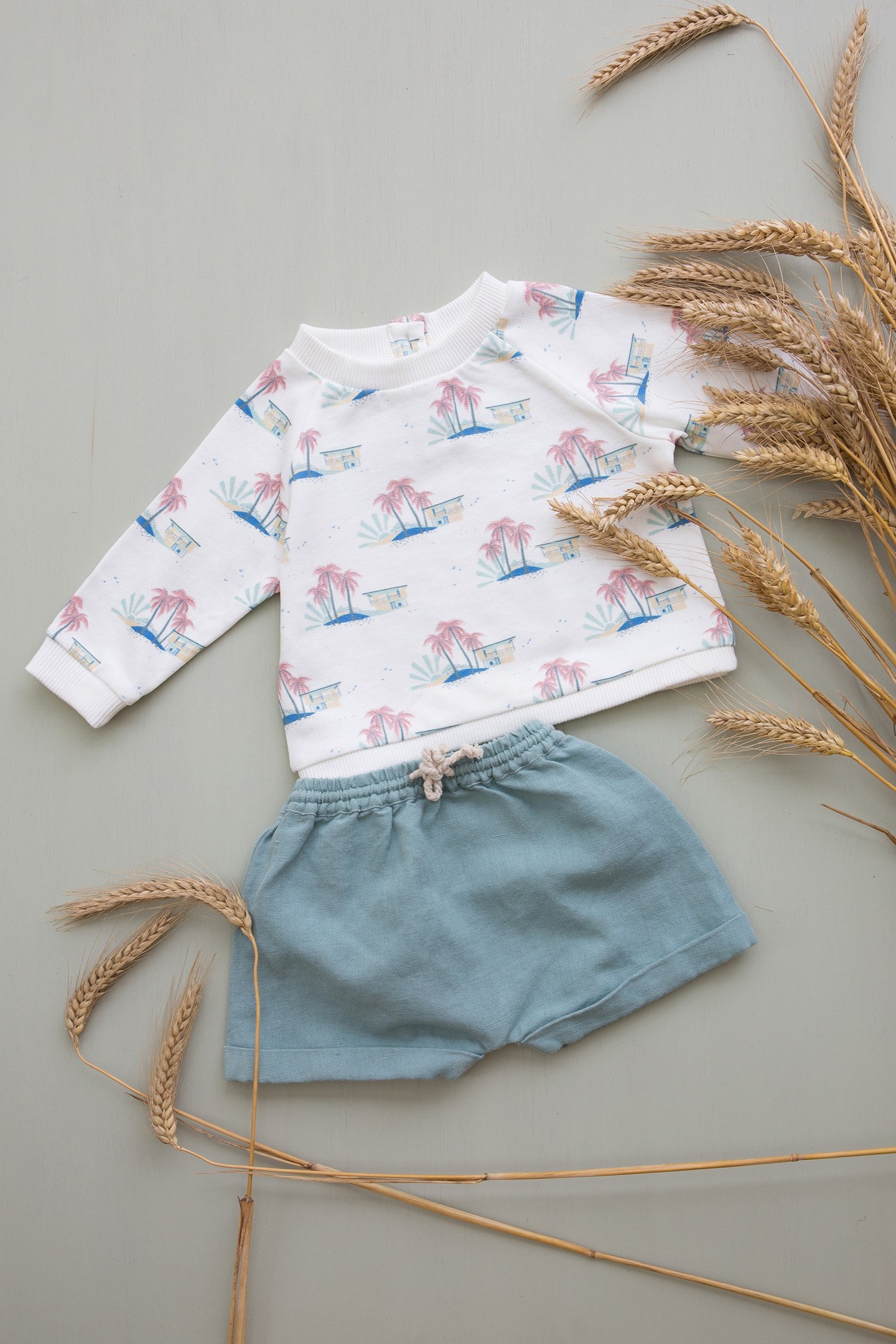 SHORTS ALIKI VINTAGE BLUE 6