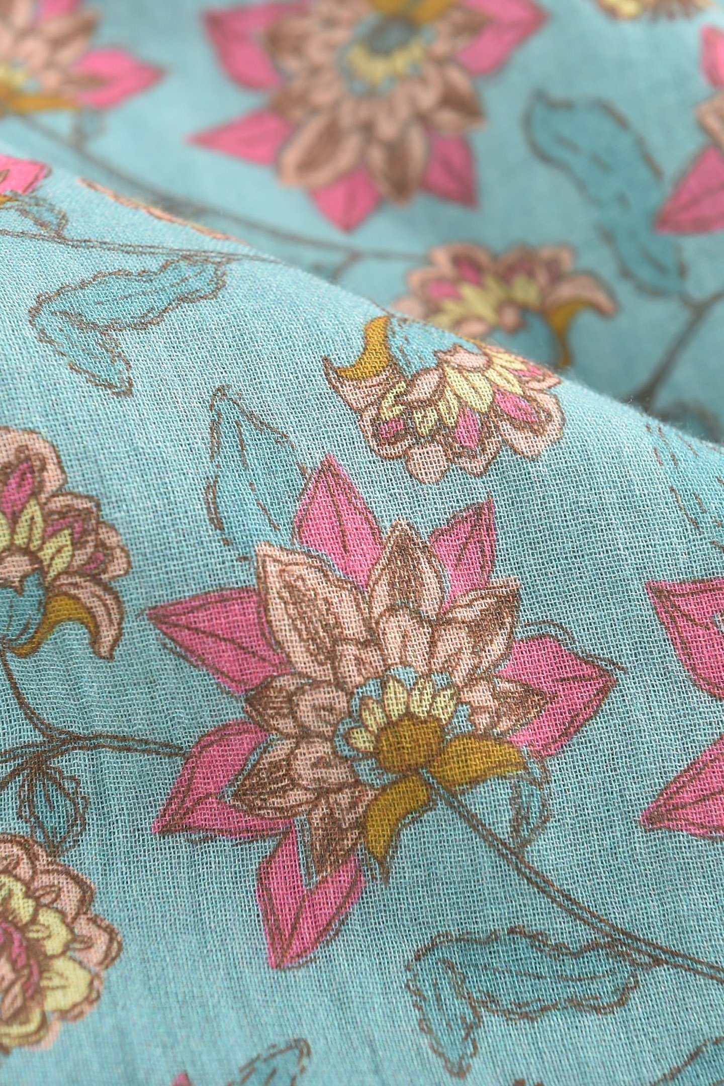 JUMPSUIT MAYALIA TURQUOISE FLOWERS 6