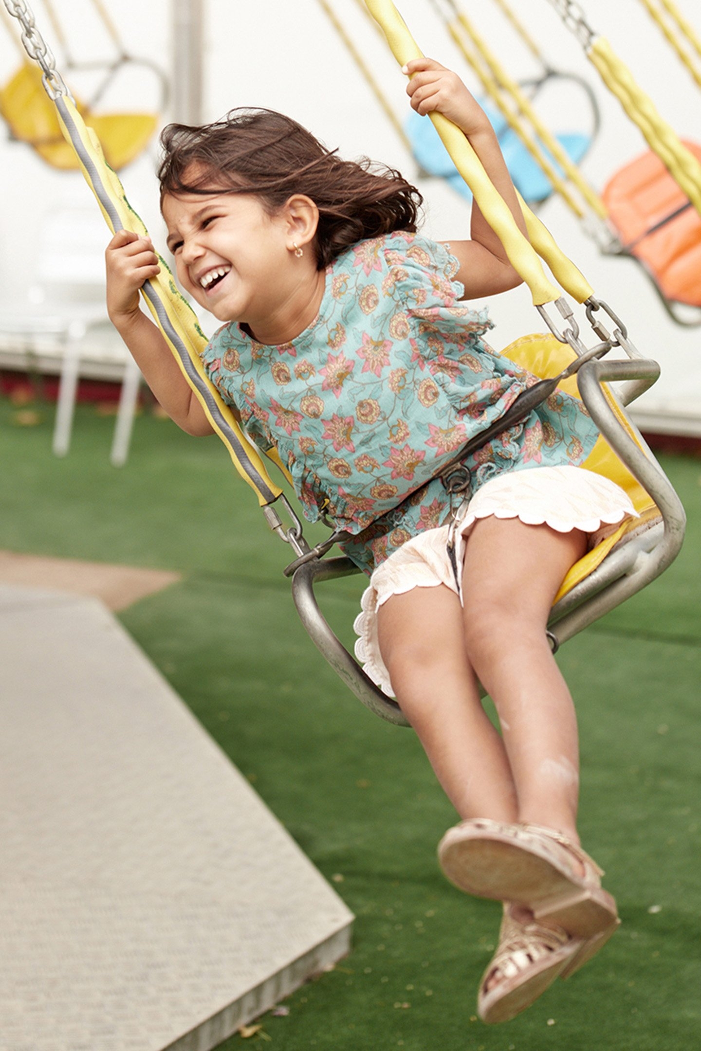 BLOUSE HIJA TURQUOISE FLOWERS 4