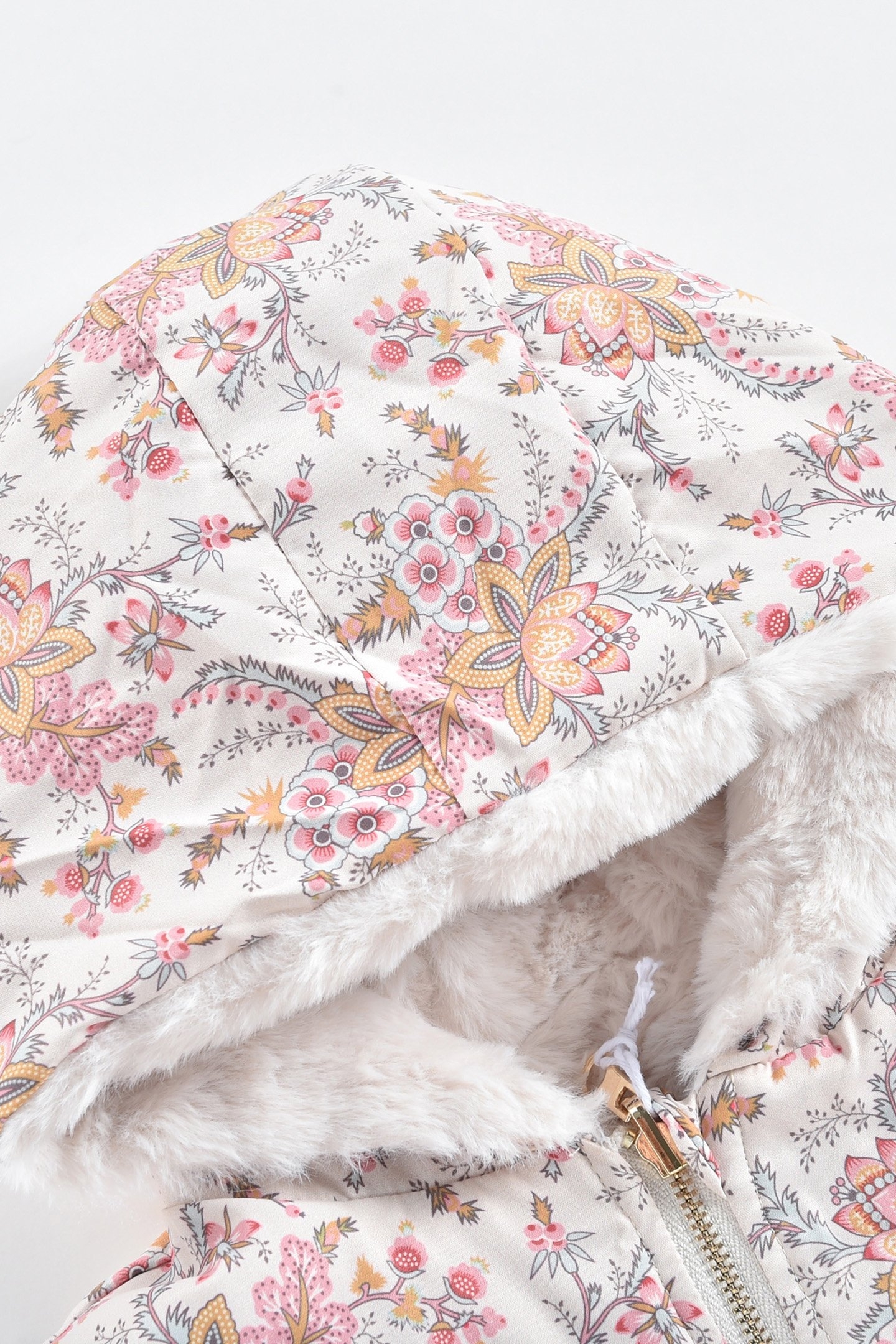 REVERSIBLE COAT FELVET CREAM 8