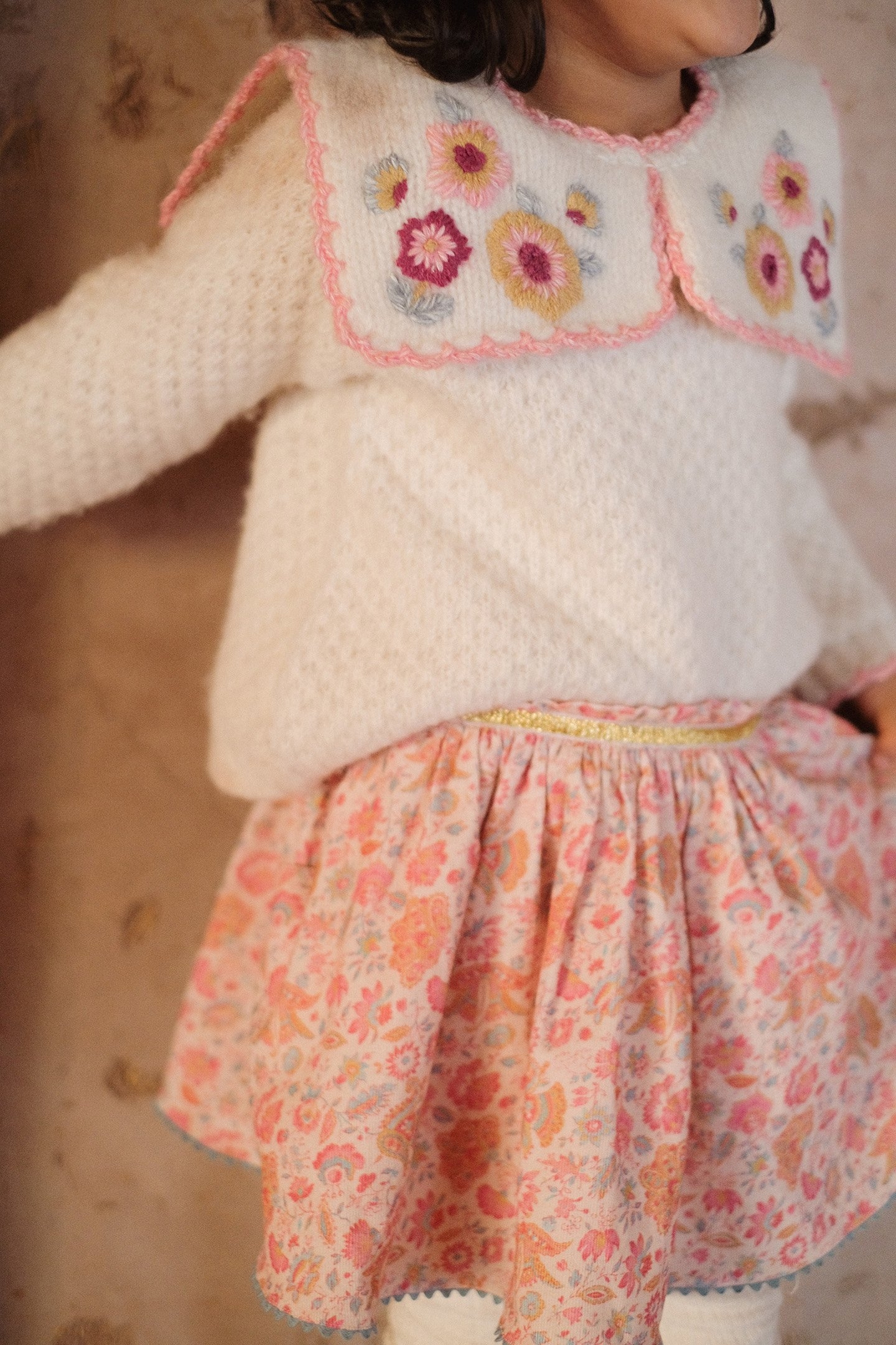 SKIRT CEPHEE CREAM FLOWER FIELDS 2