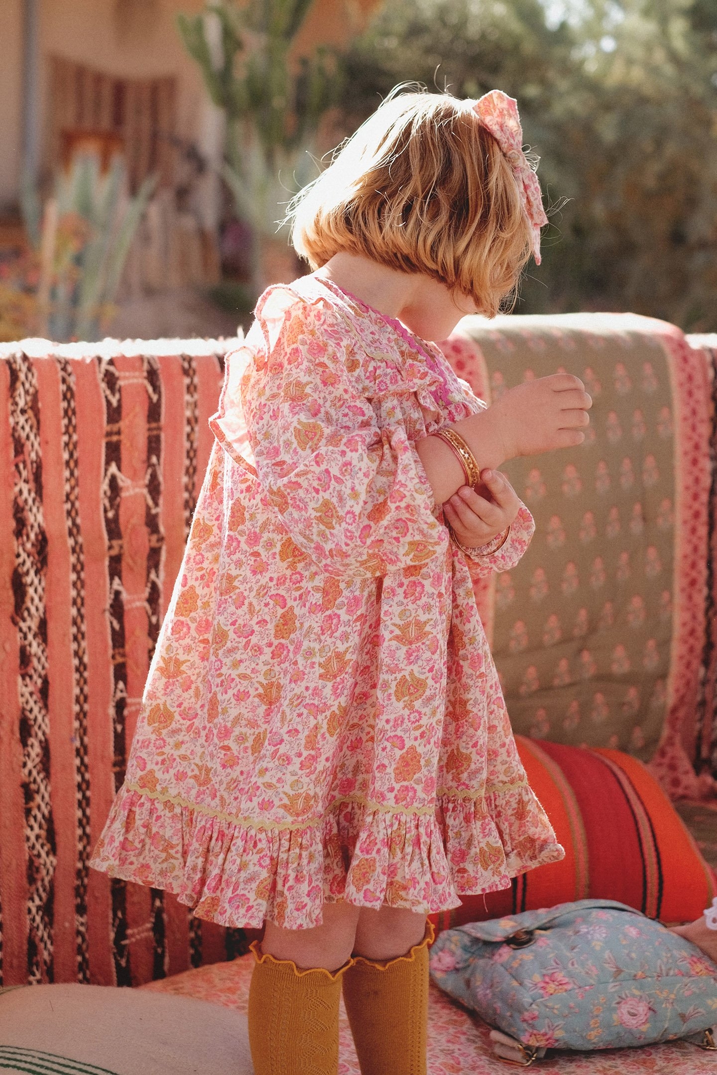 DRESS JILANA CREAM FLOWER FIELDS 3