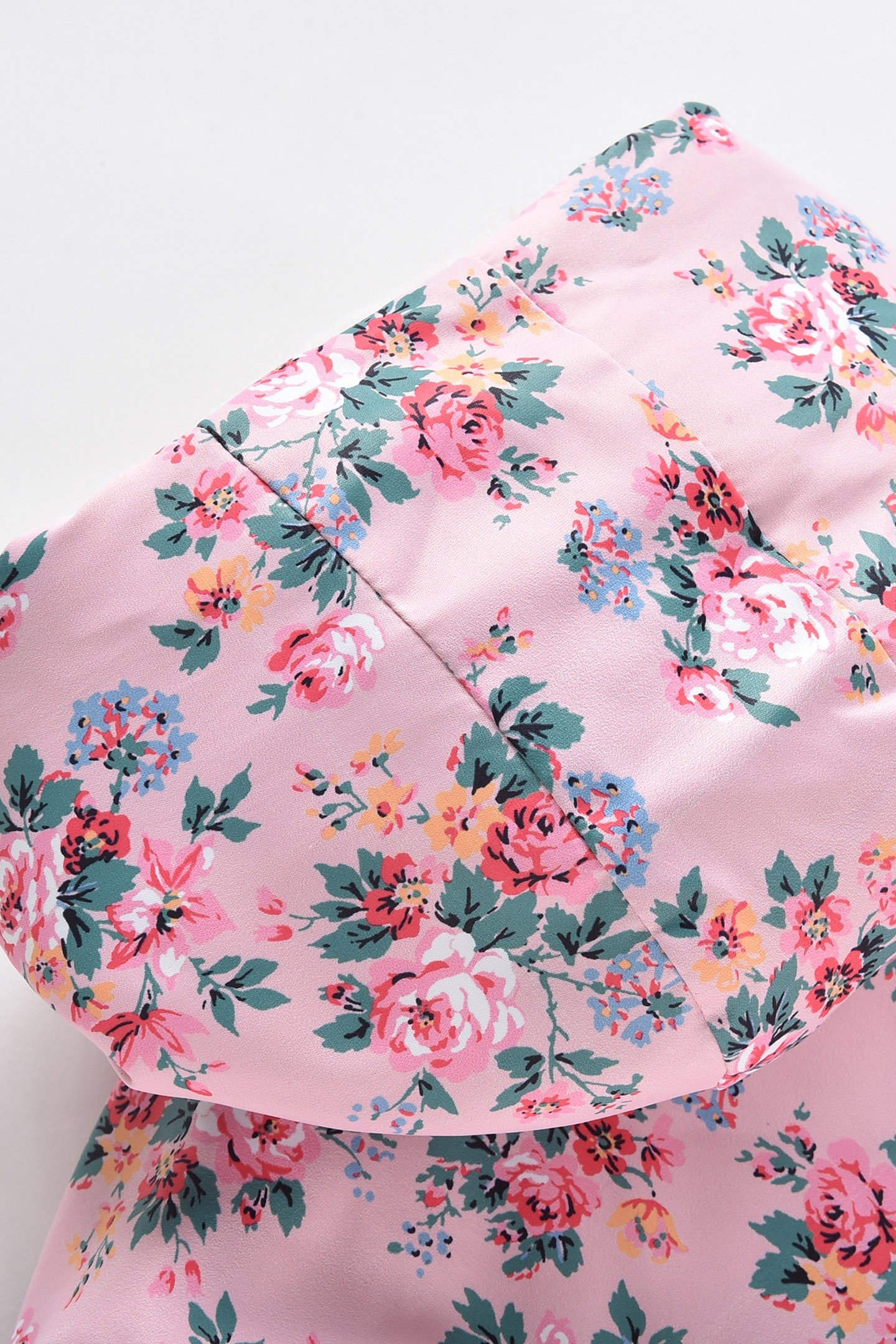 REVERSIBLE COAT FELVET PINK SEYLAN FLOWERS 6