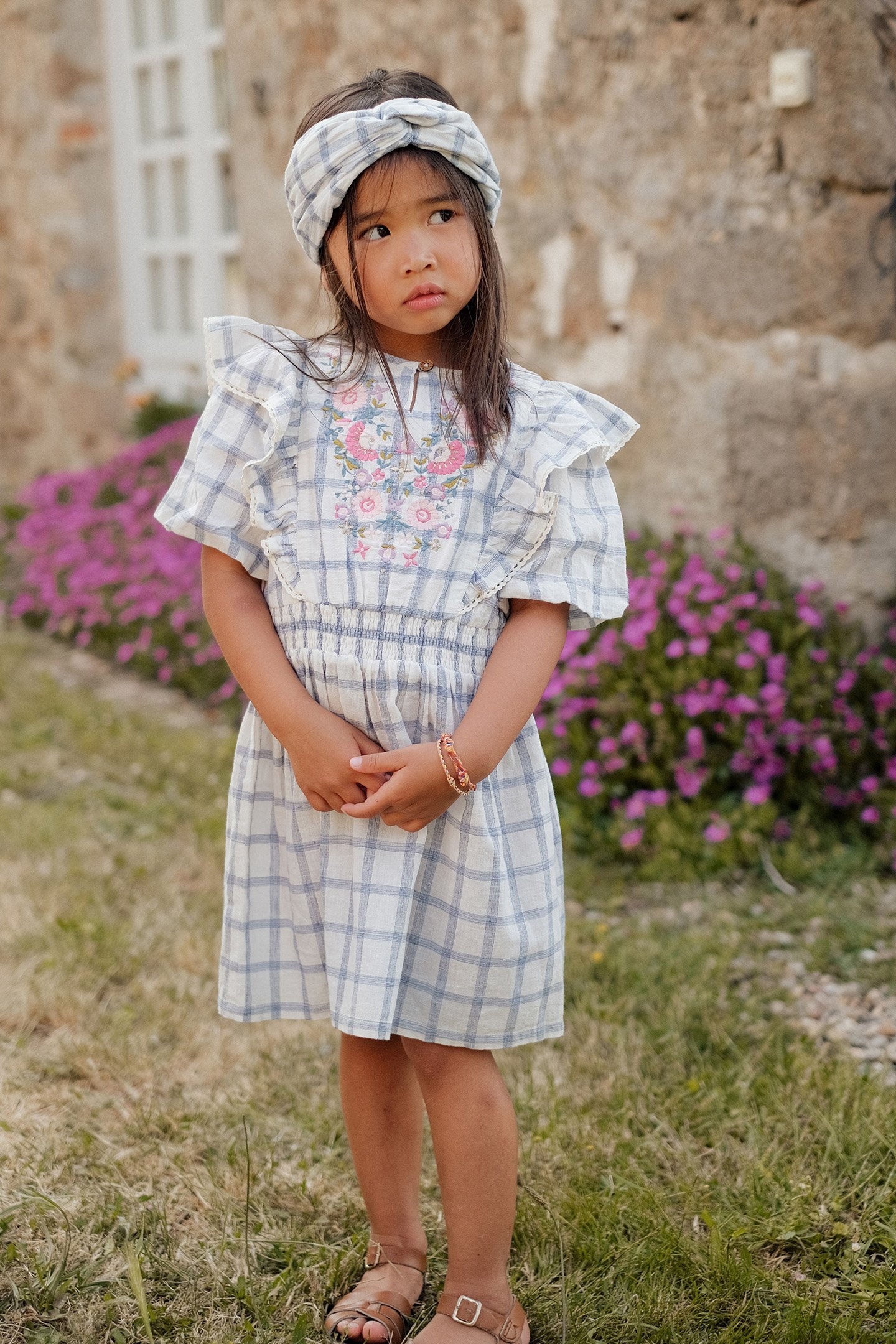 DRESS ALIETTE BLUE RIVER CHECKS 1