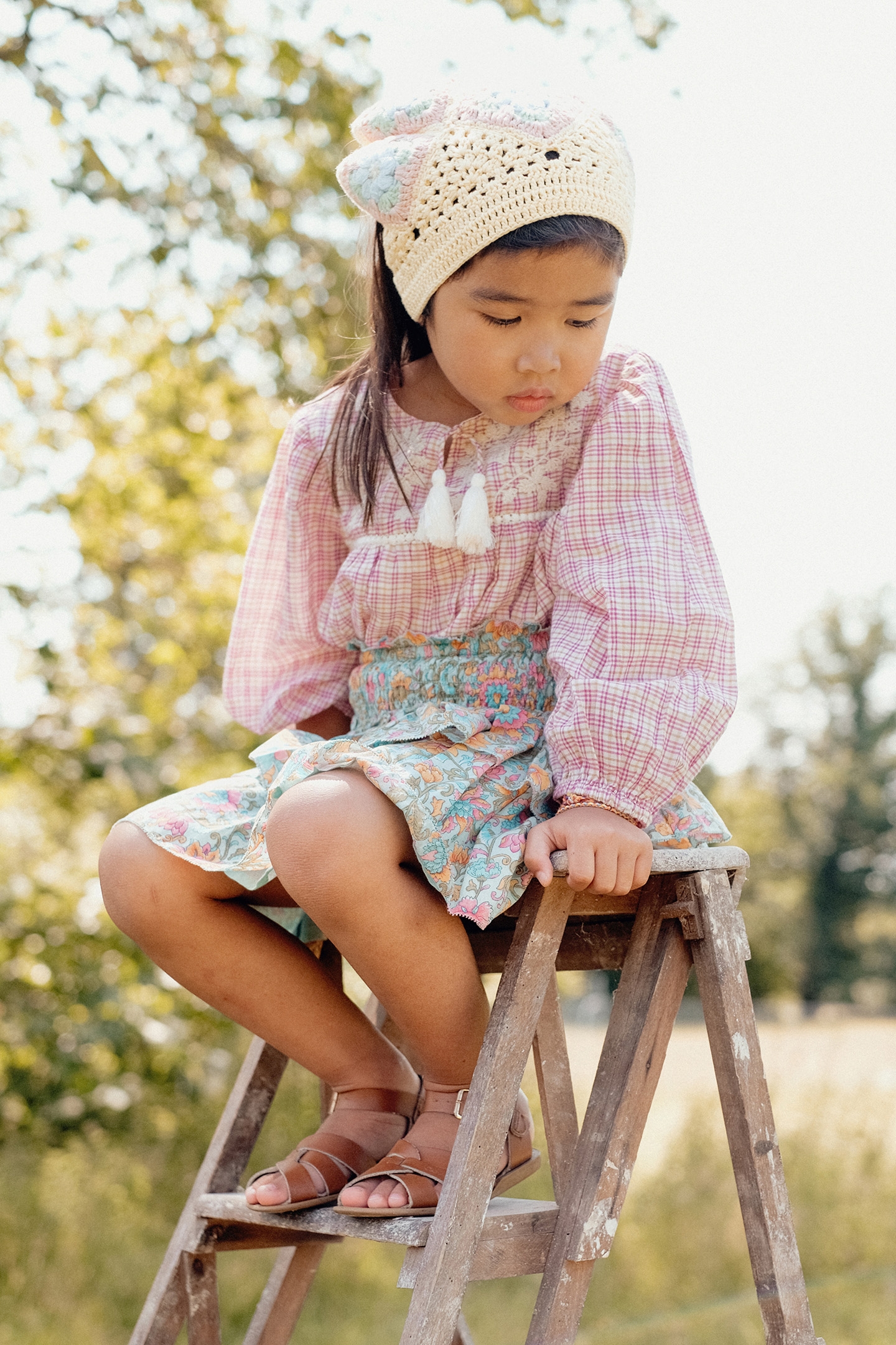 BLOUSE VALLY FUCHSIA TARTAN JOY 1