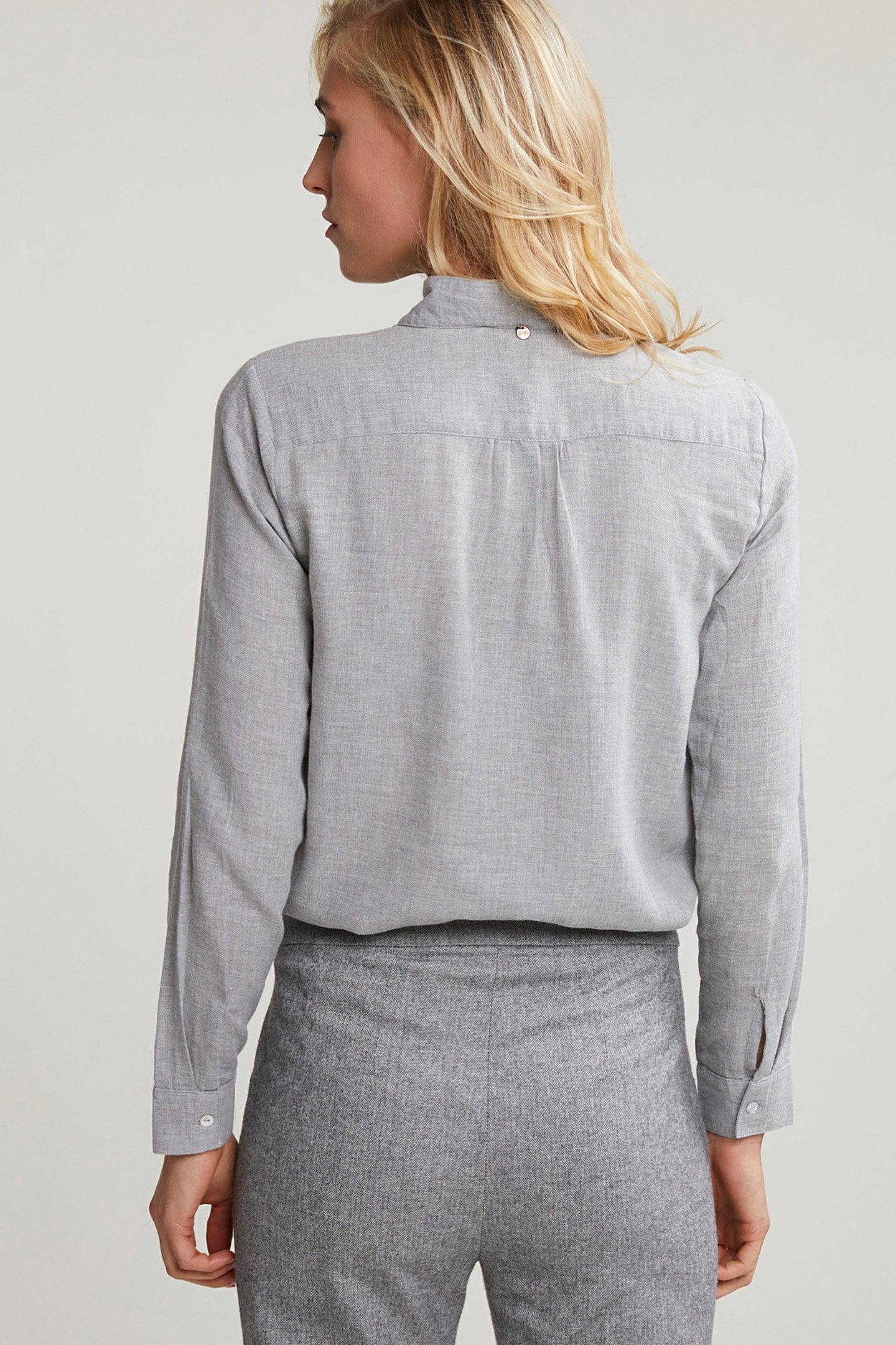 GREY BLOUSE FANCY COLLAR 2