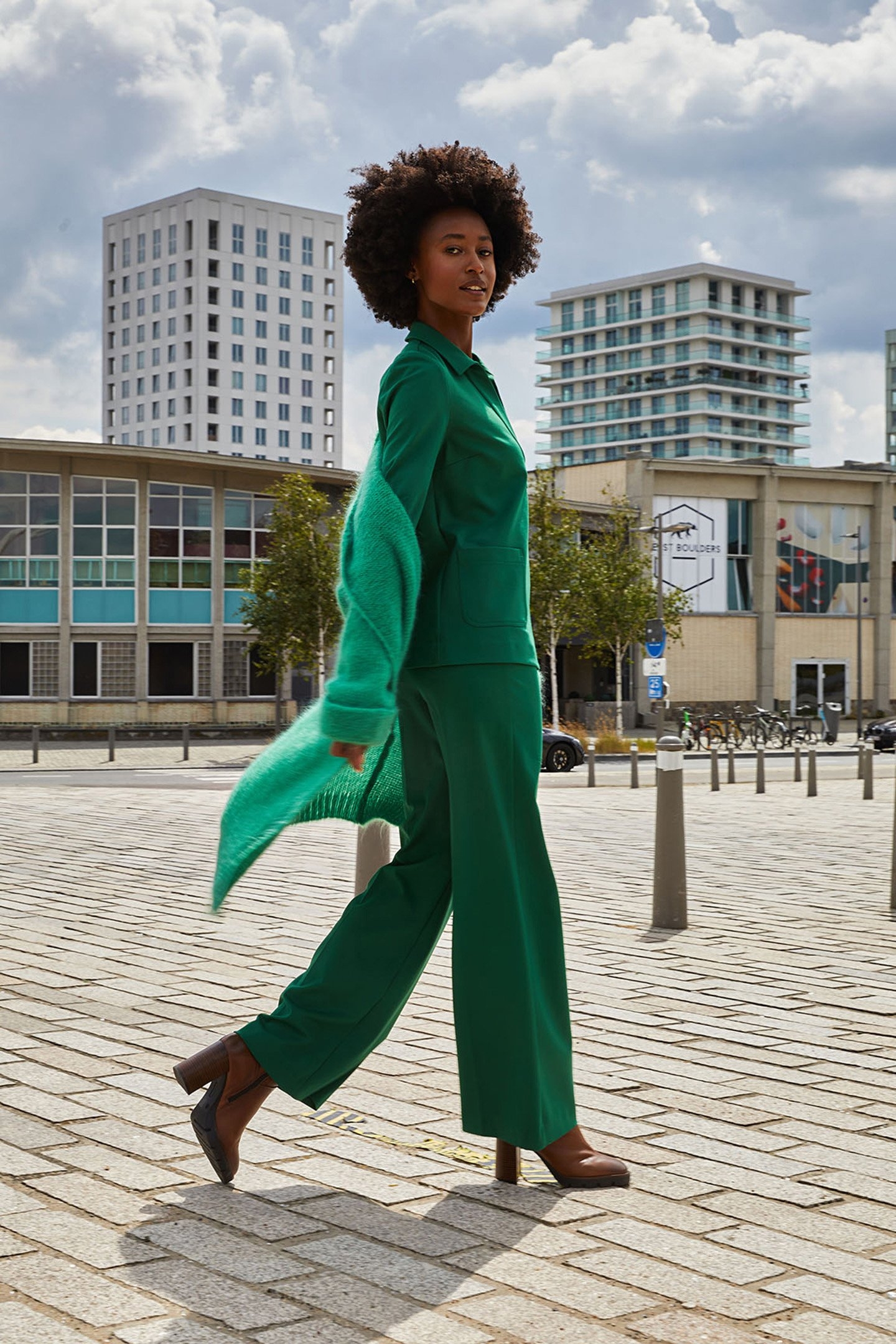 GREEN CLASSIC PANTS ELASTIC WAIST 5