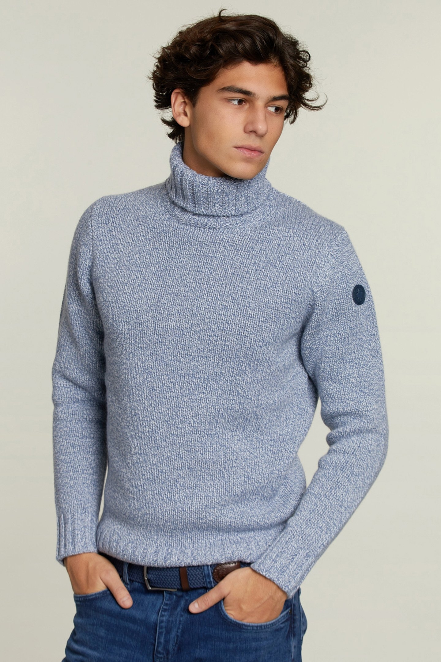 CUSTOM FIT WOOL-CASHMERE SWEATER JEANS MIX 1