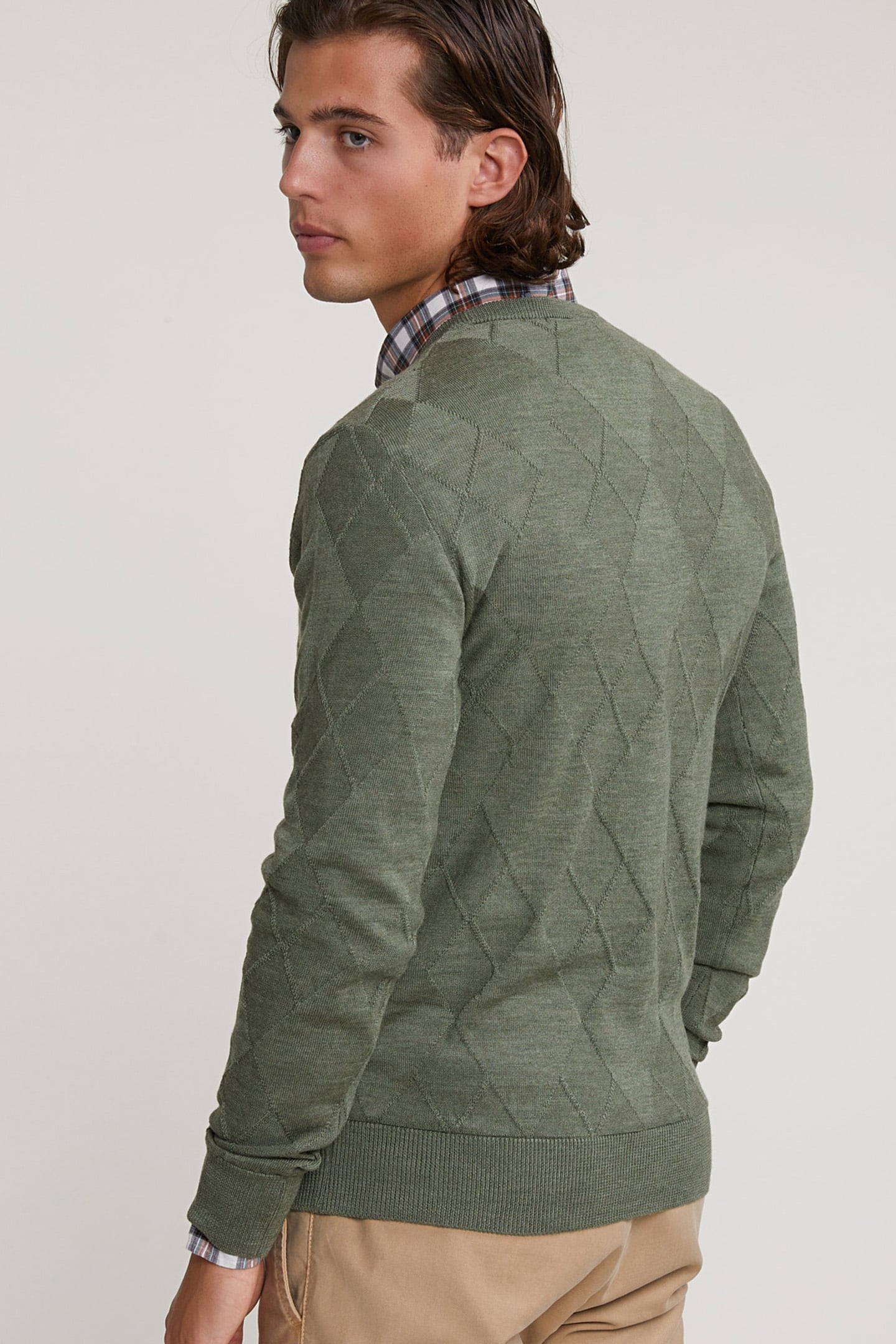 CUSTOM FIT MERINO CREW NECK SWEATER FYNBOSS MIX 2