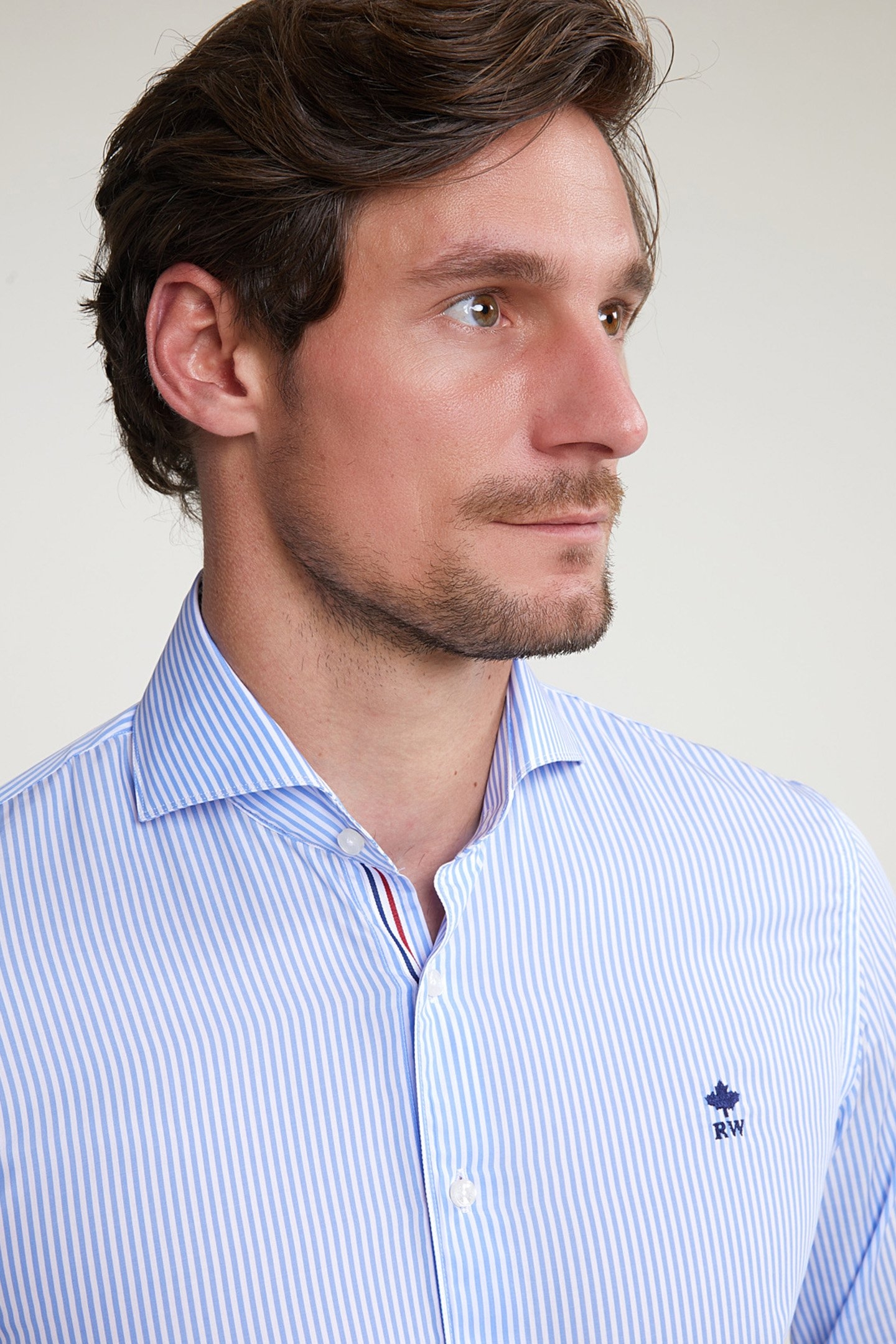 CUSTOM FIT STRIPED SHIRT BLUE/WHITE 4