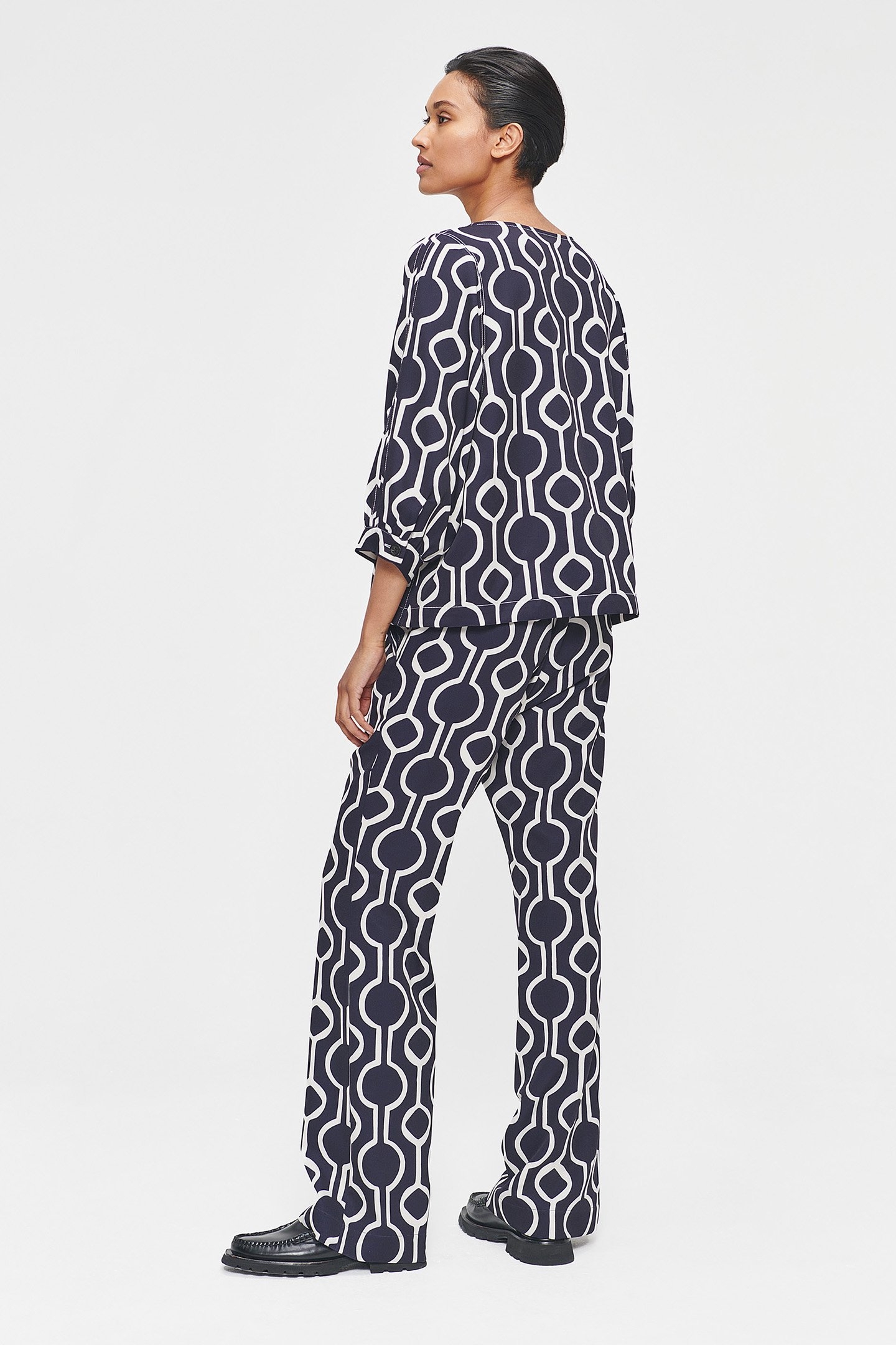 IT PRINT LOOSE FIT TOP INK BLUE 2