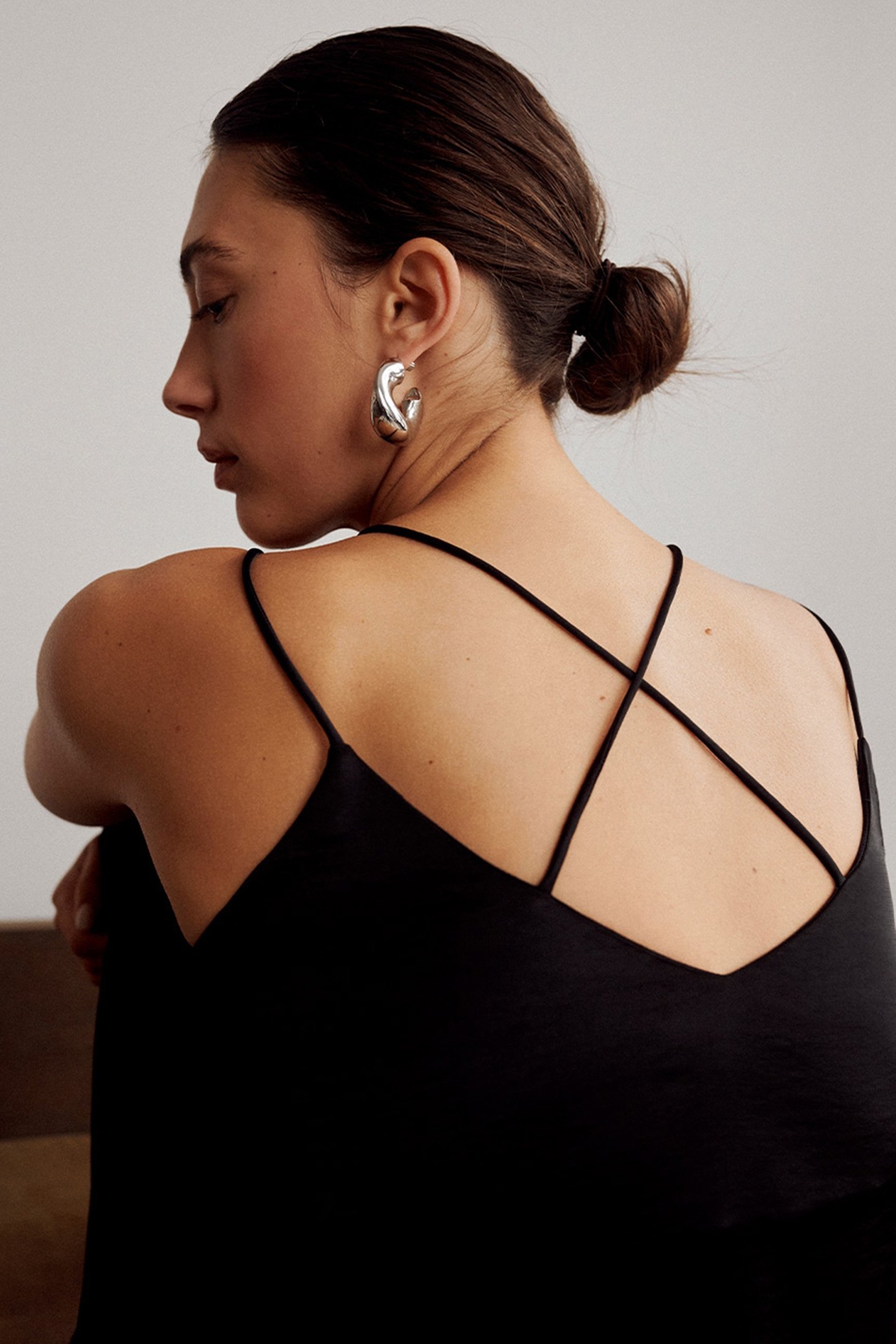 OBU SATIN SINGLET RAVEN 4