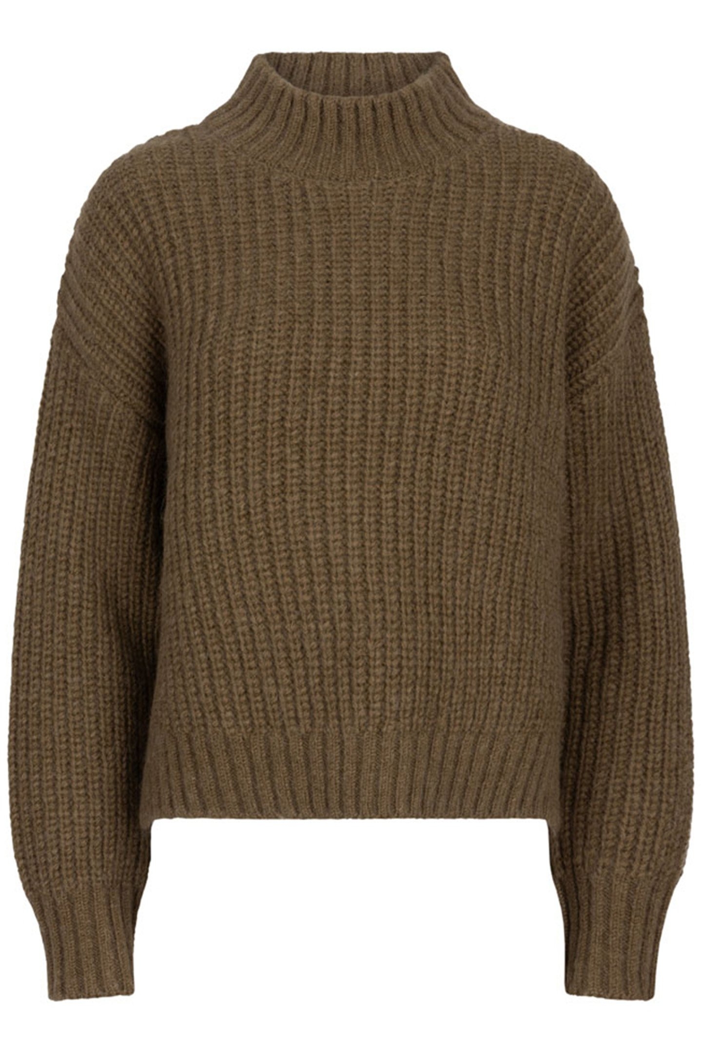 SINAI CROPPED TURTLE SWEATER EARTHY EVERGREEN 4