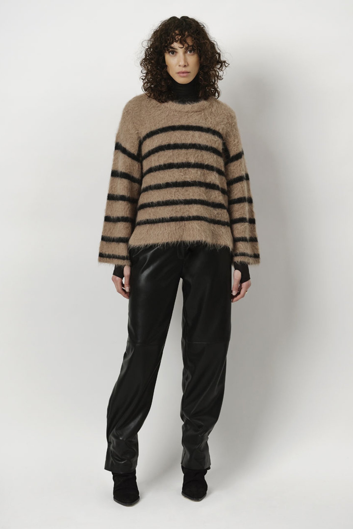 ADDAX STRIPE SWEATER HAZELNUT HAZE 1