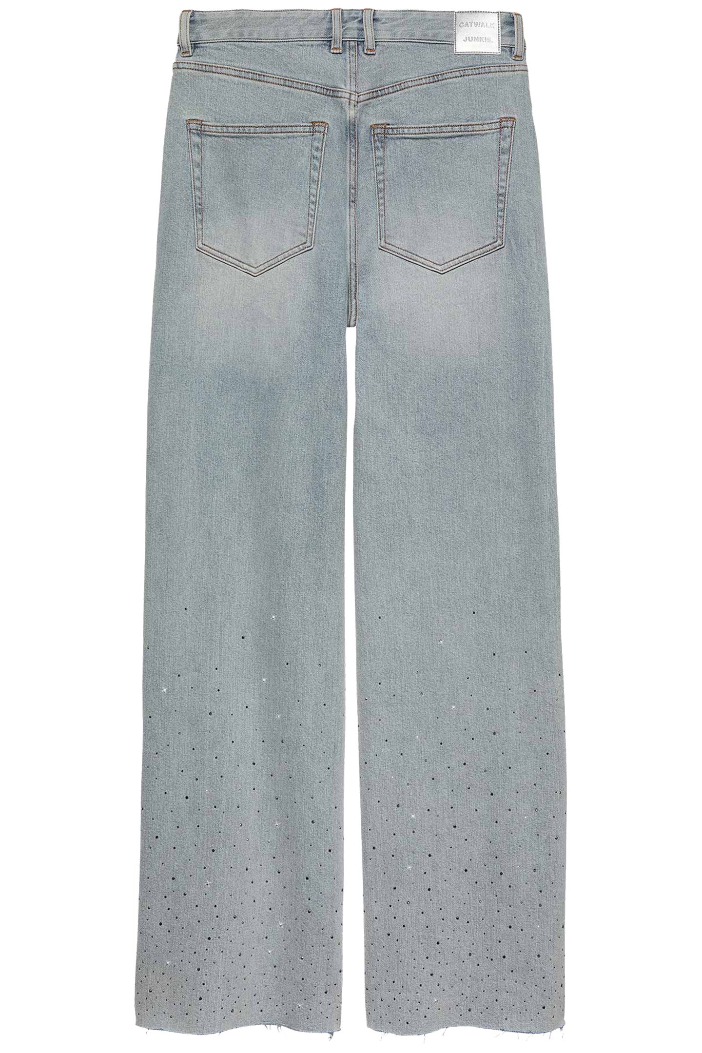 LOOSE FIT JEANS WITH METALLIC STRASS BLUE 5
