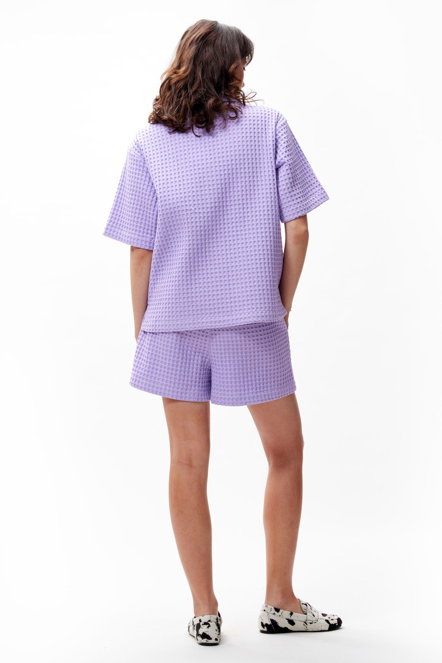 RESORT TEXTURED BLOUSE PURPLE SKY 3