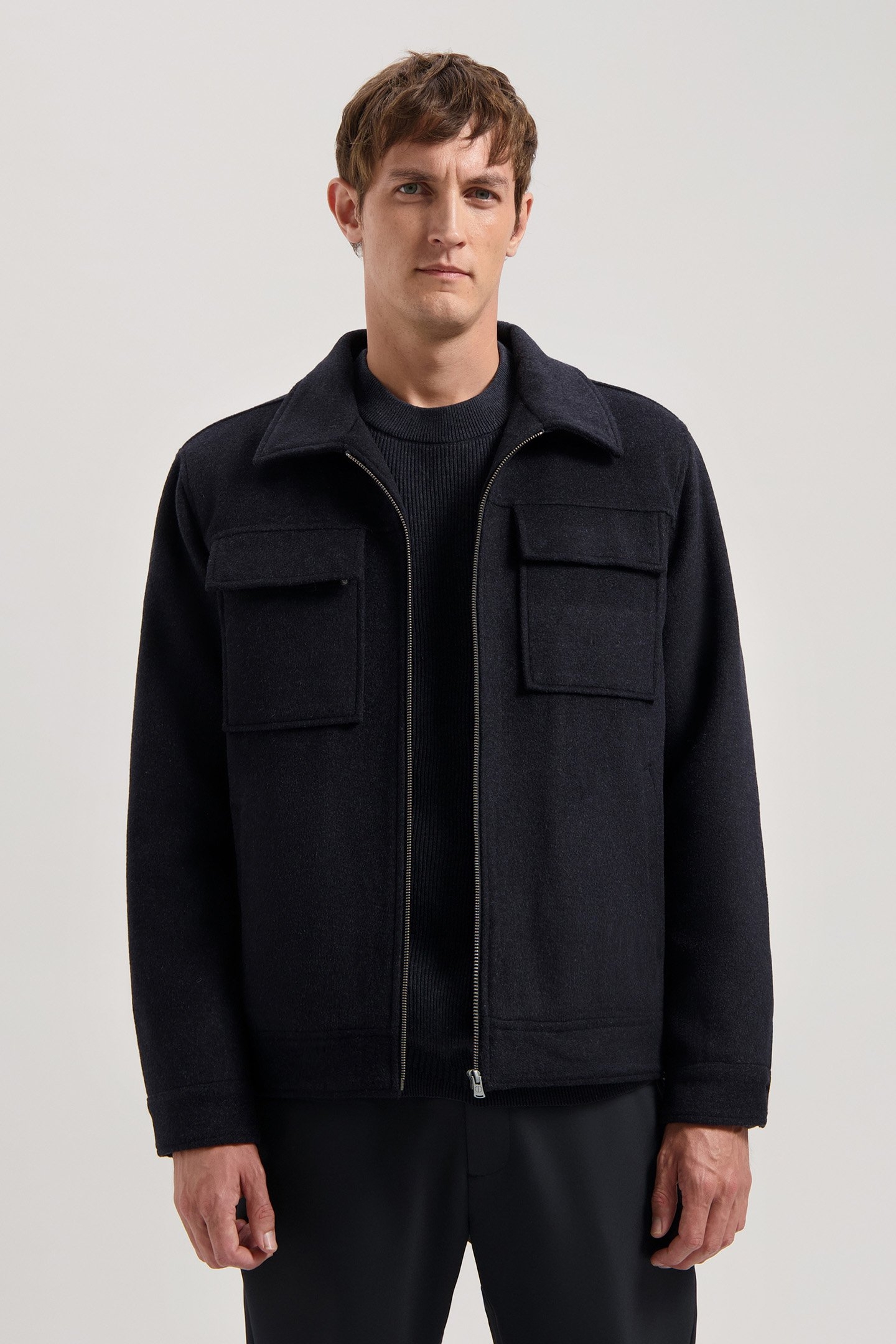 DS_COLTON WOOL JACKET DK. NAVY 1