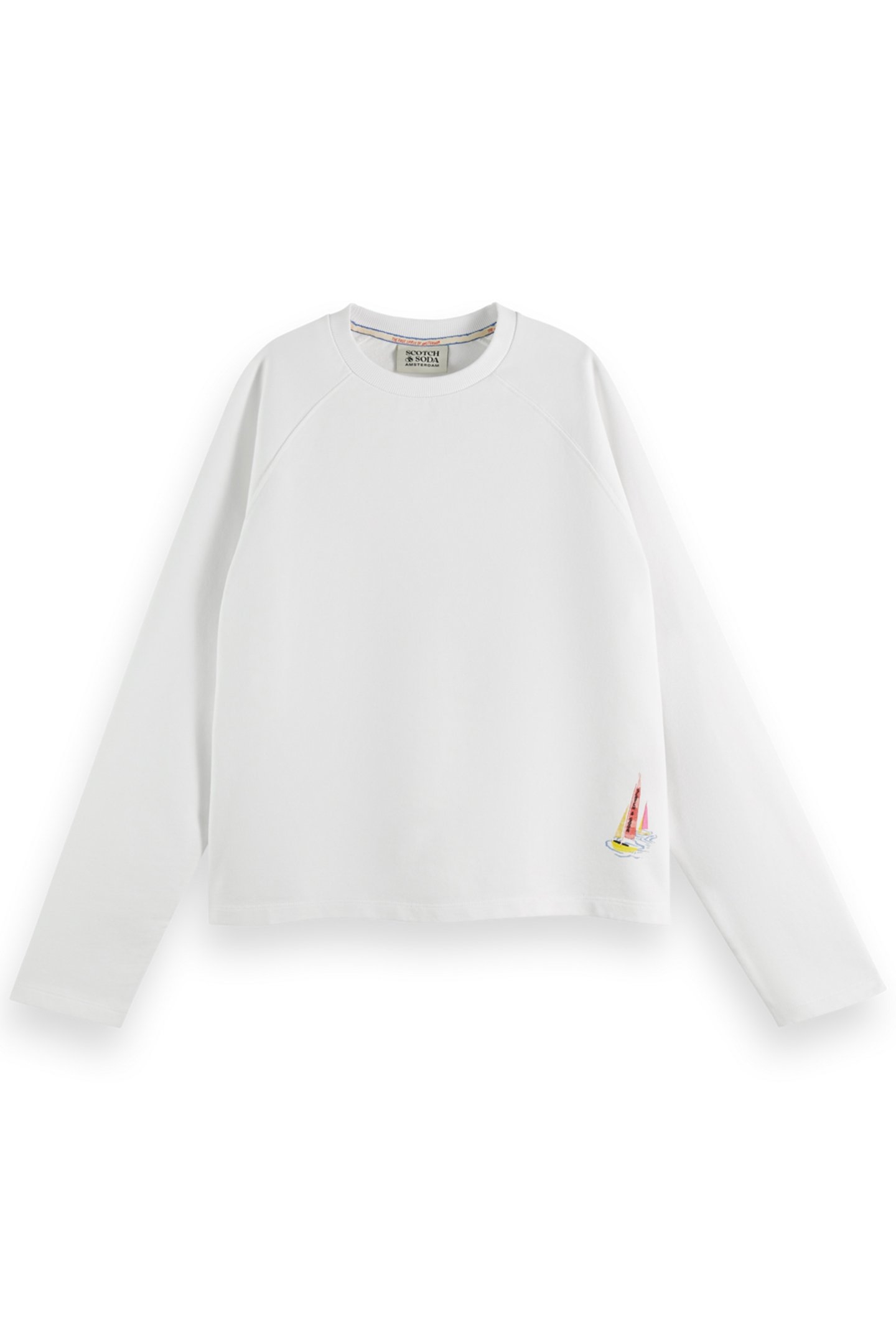 RAGLAN SLEEVED SWEATSHIRT WHITE 1