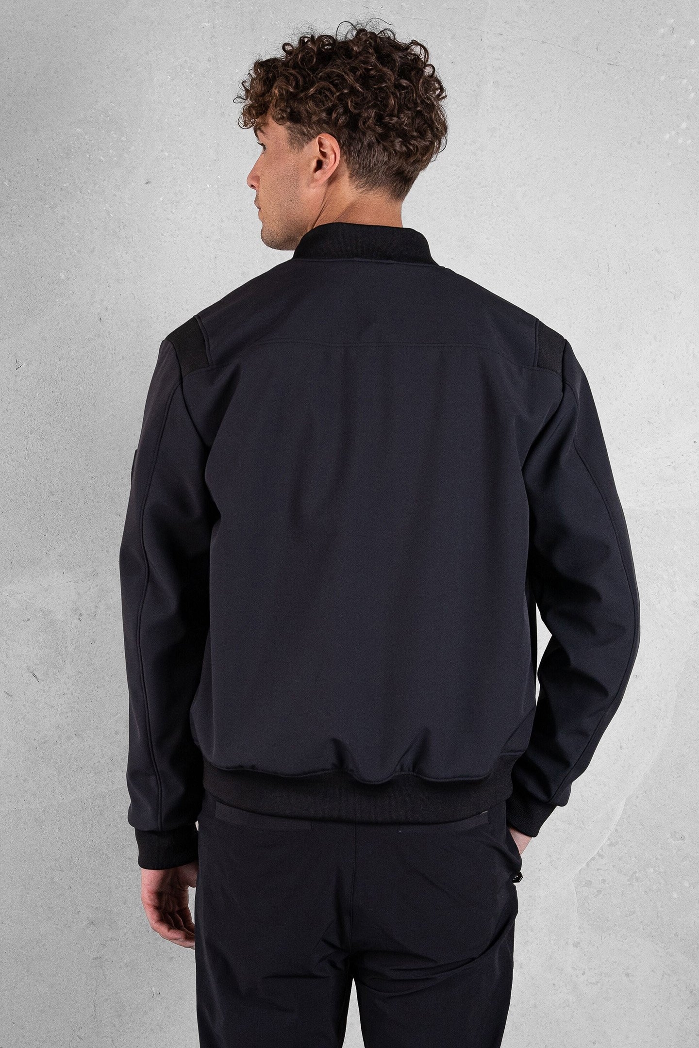 CHASE STRAIGHT BOMBER JACKET JET BLACK 2