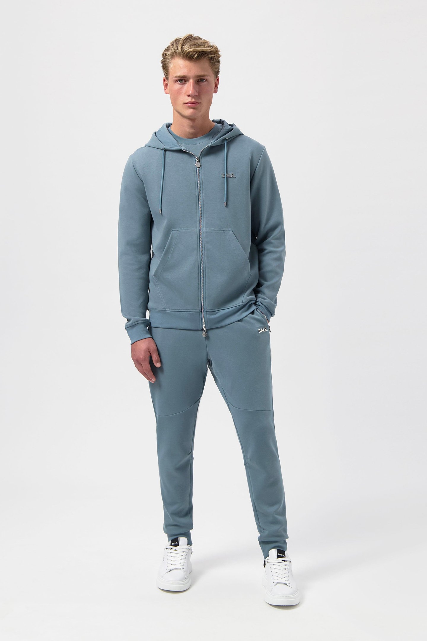 Q-SERIES REGULAR FIT ZIP THROUGH HOODIE GOBLIN BLUE 2