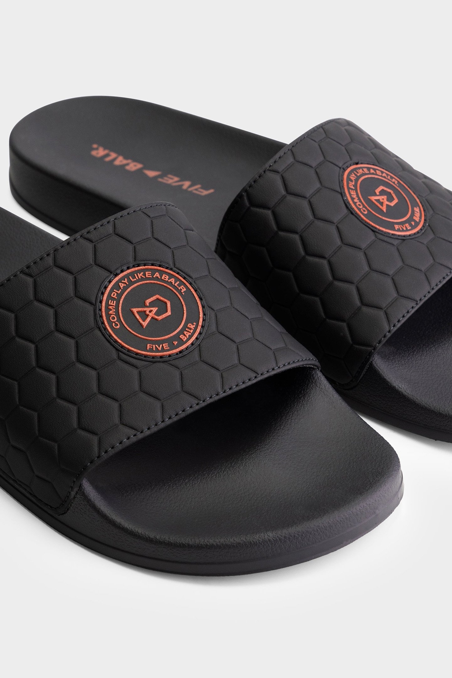 UNISEX BALR. X FIVE SLIDER JET BLACK 6