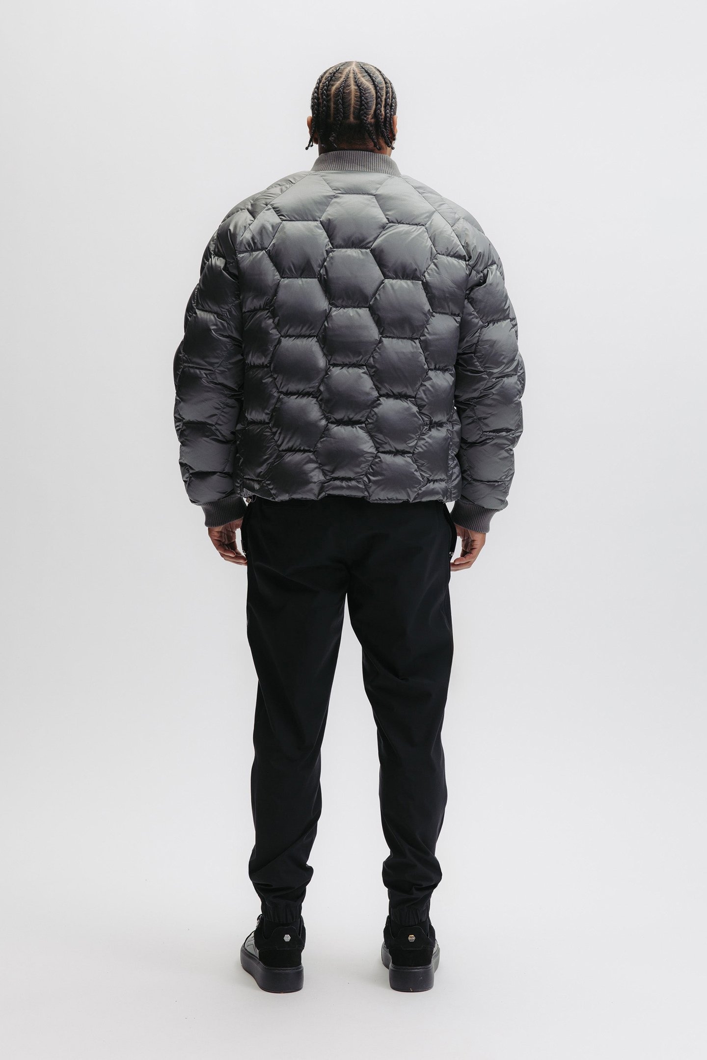 CHRIS QUILTED JACKET DARK CHROME 2
