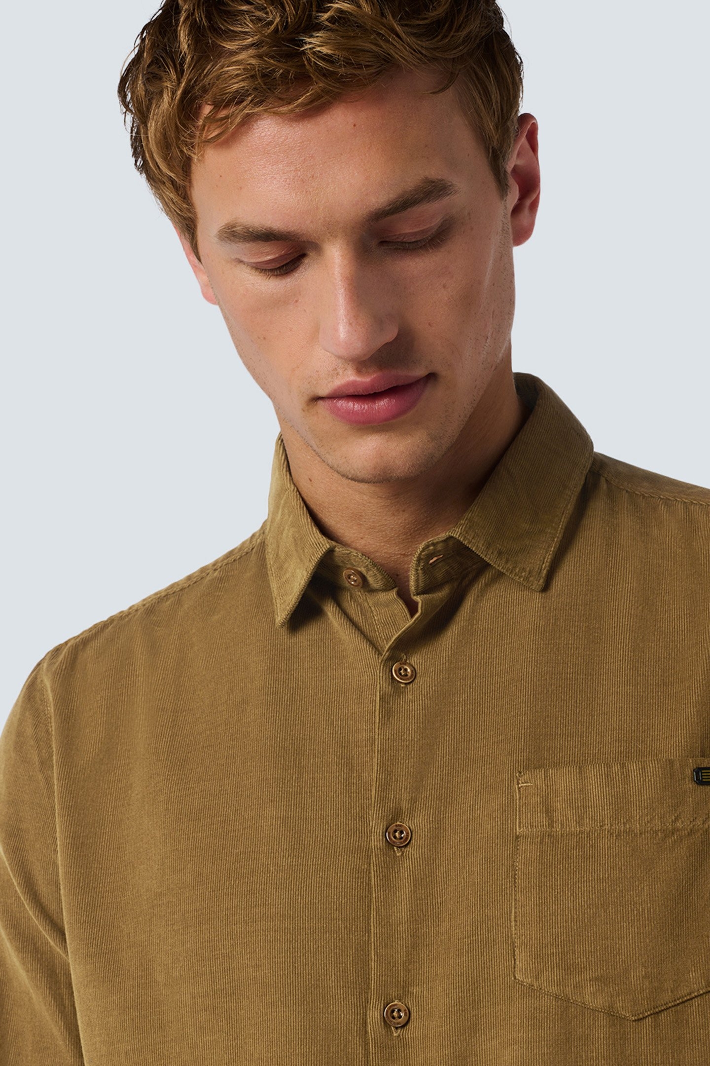 SHIRT CORDUROY SOLID KHAKI 6