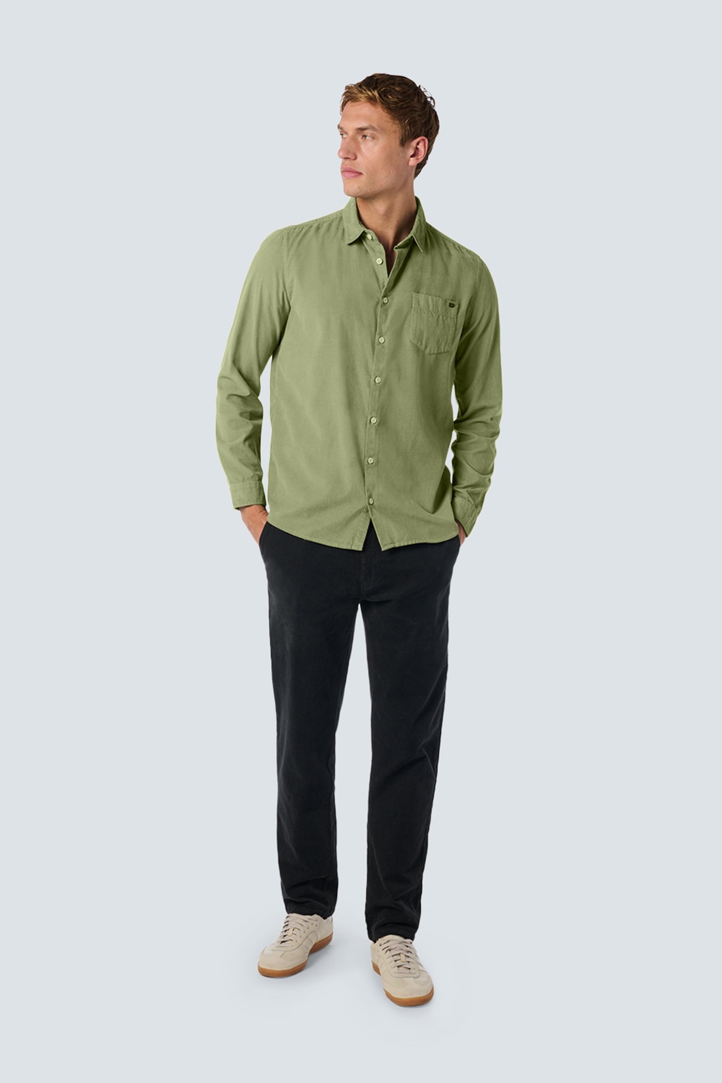 SHIRT CORDUROY SOLID SMOKE 3