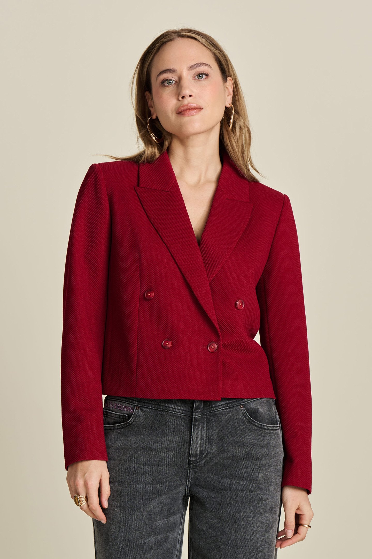 BLAZER - BURGUNDY RED SHORT 1