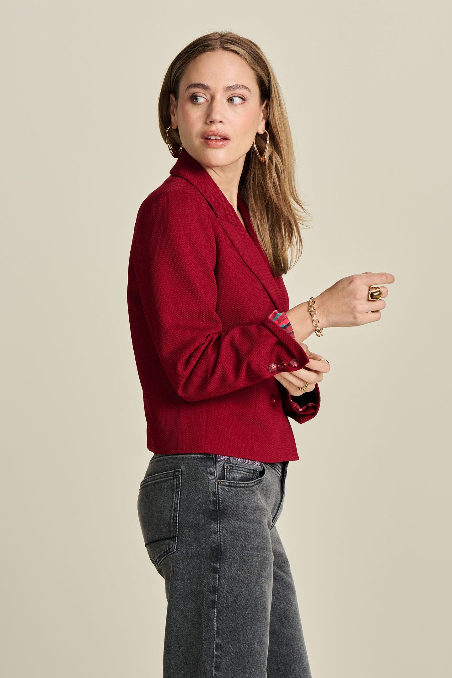 BLAZER - BURGUNDY RED SHORT 5