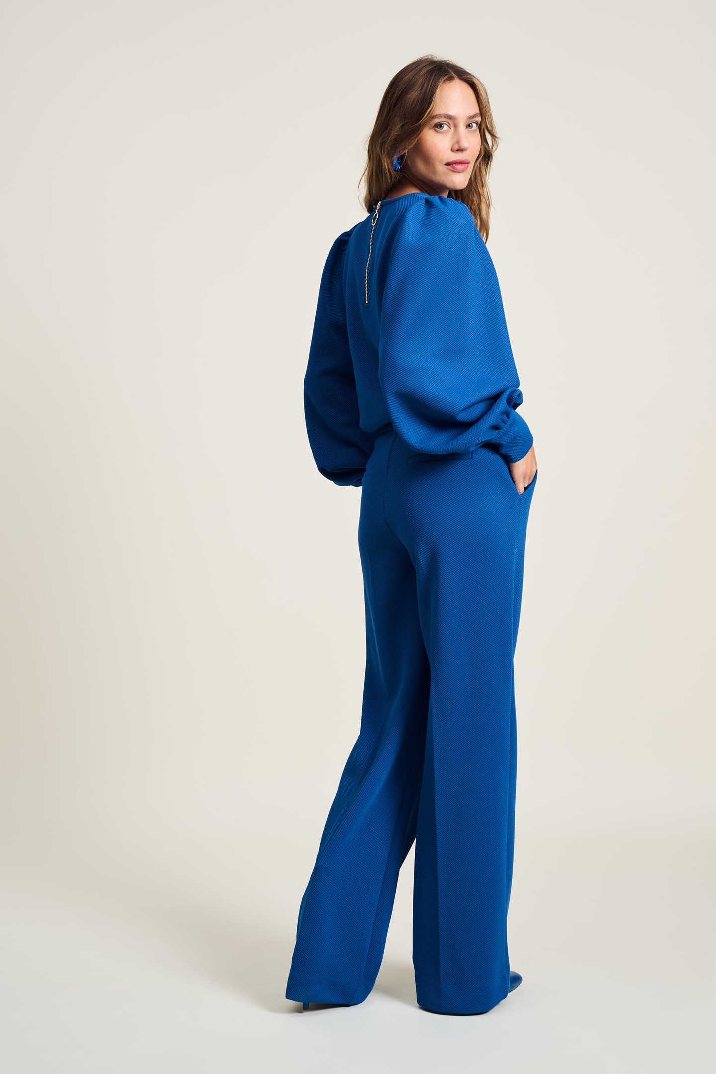 PANTS - WIDE LEG MID BLUE 6