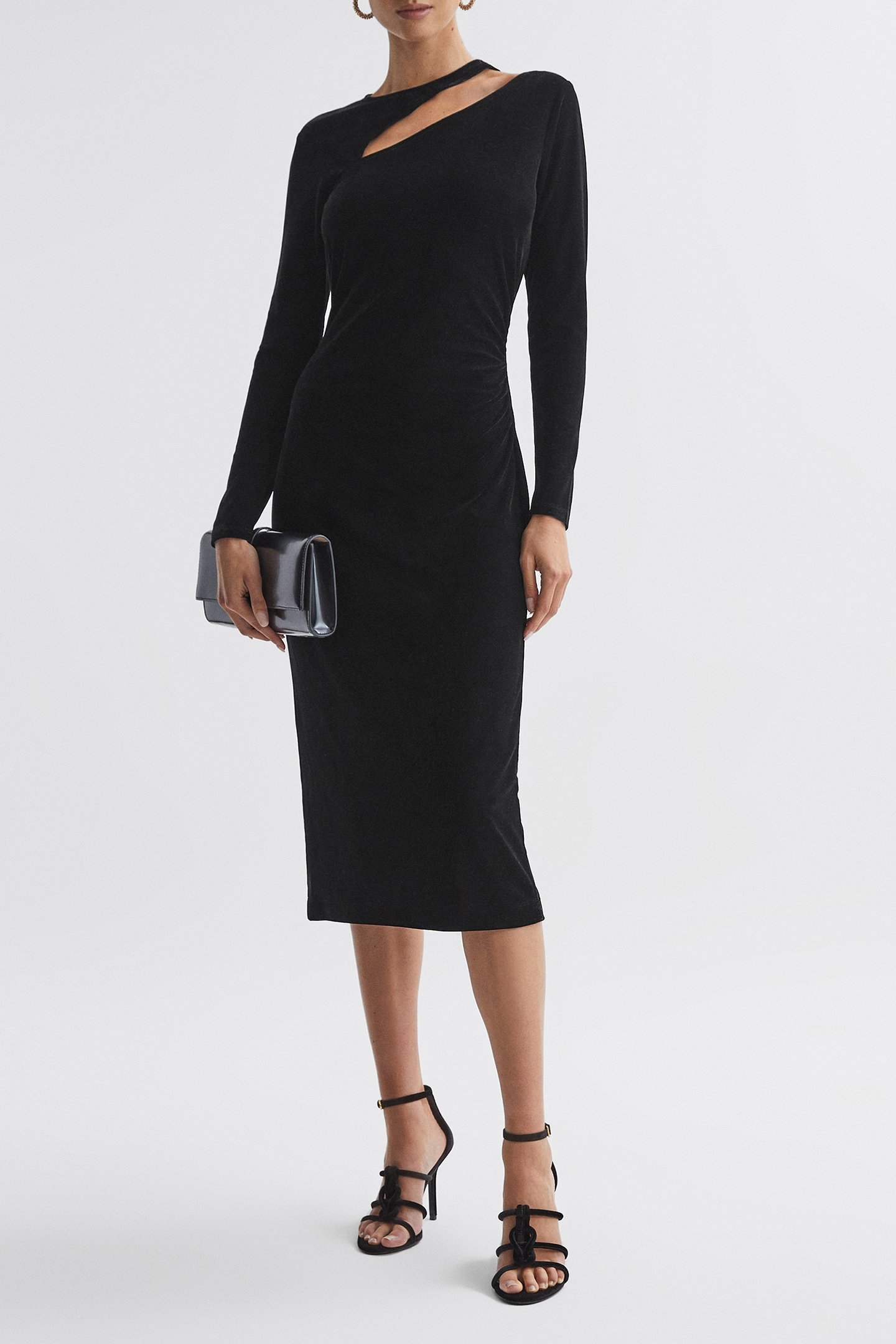 VELVET LS BODYCON BLACK 1