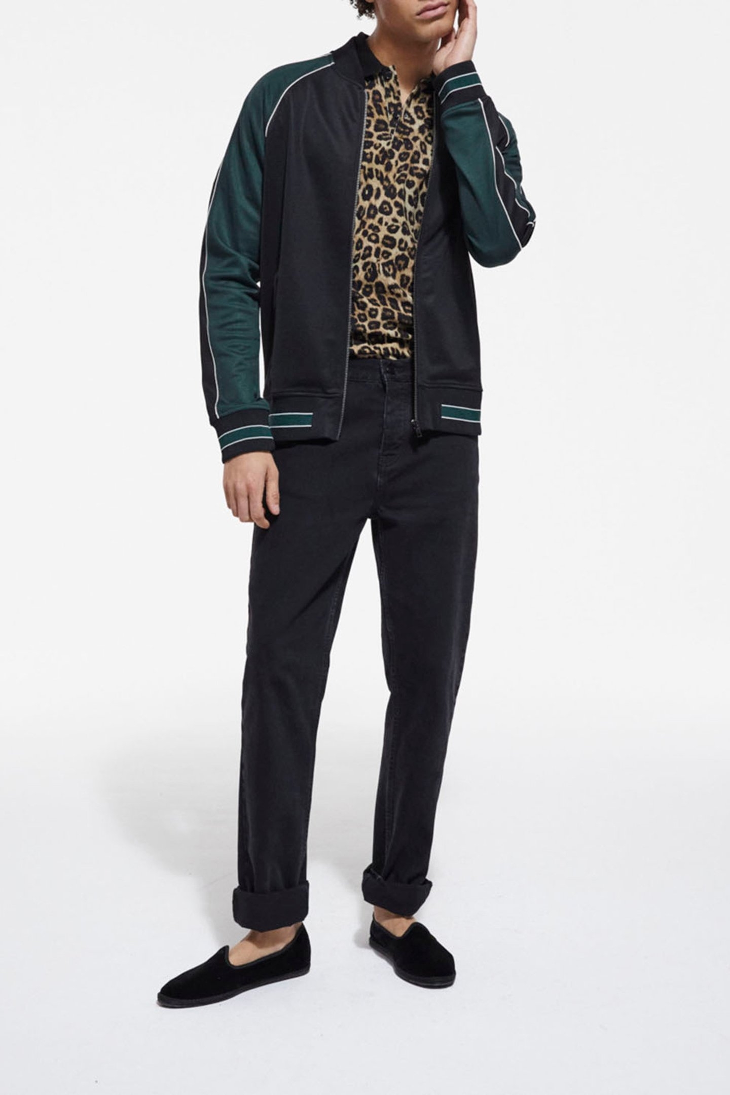 ZIP-UP SWEATSHIRT WITH RAGLAN SLEEVES VERT BOUTEILLE 4