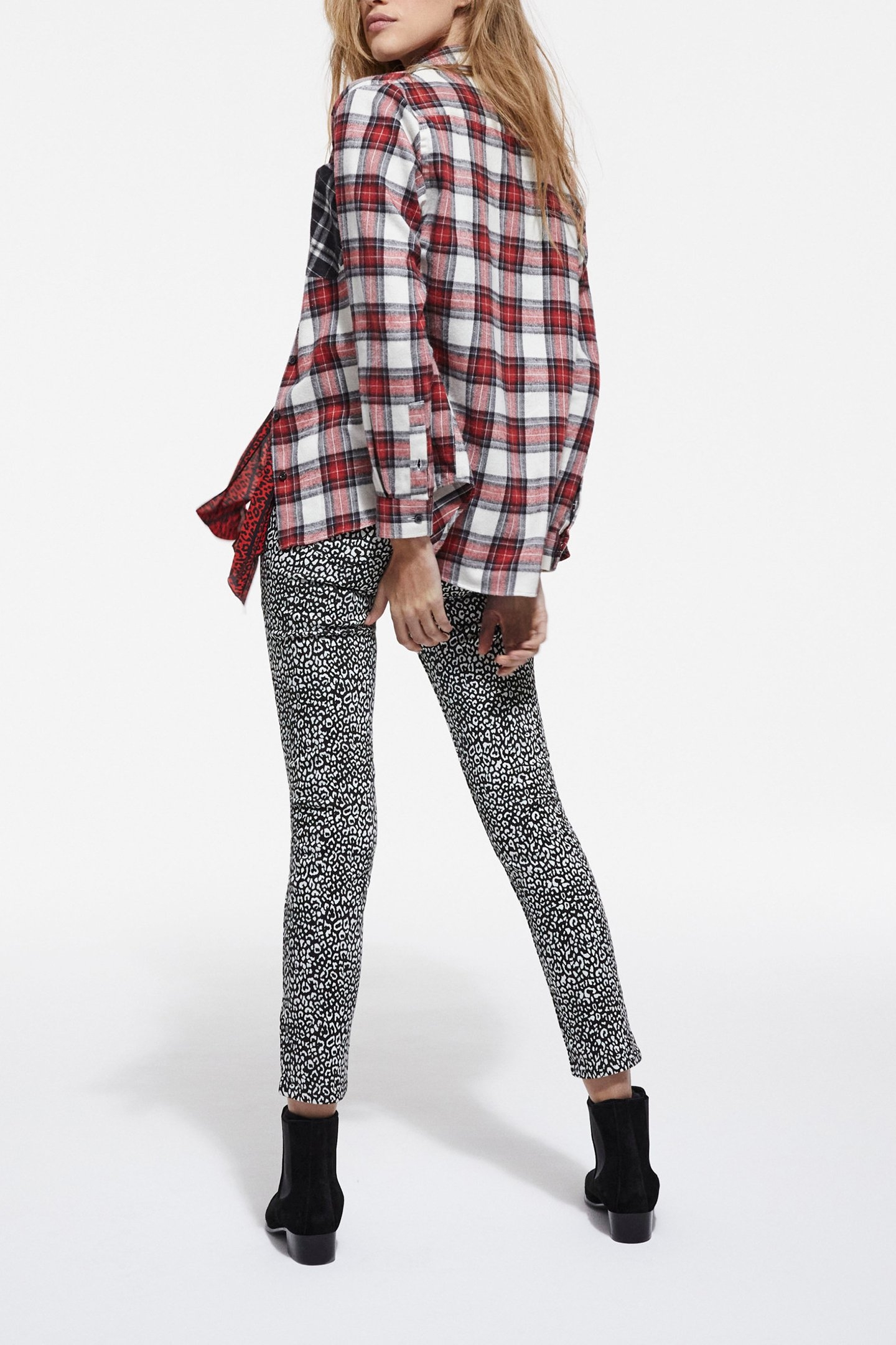 JEAN SLIM PUNK LEOPARD BLACK 4