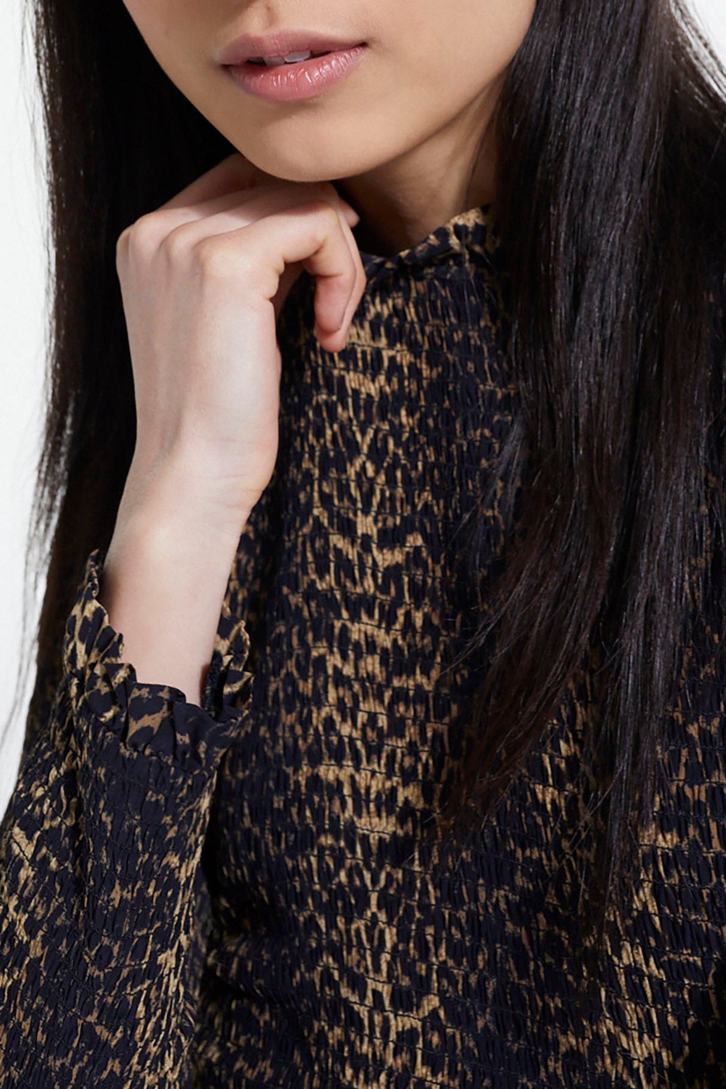 TOP MANCHES LONGUES SMOCK STRIPY LEOPARD 6