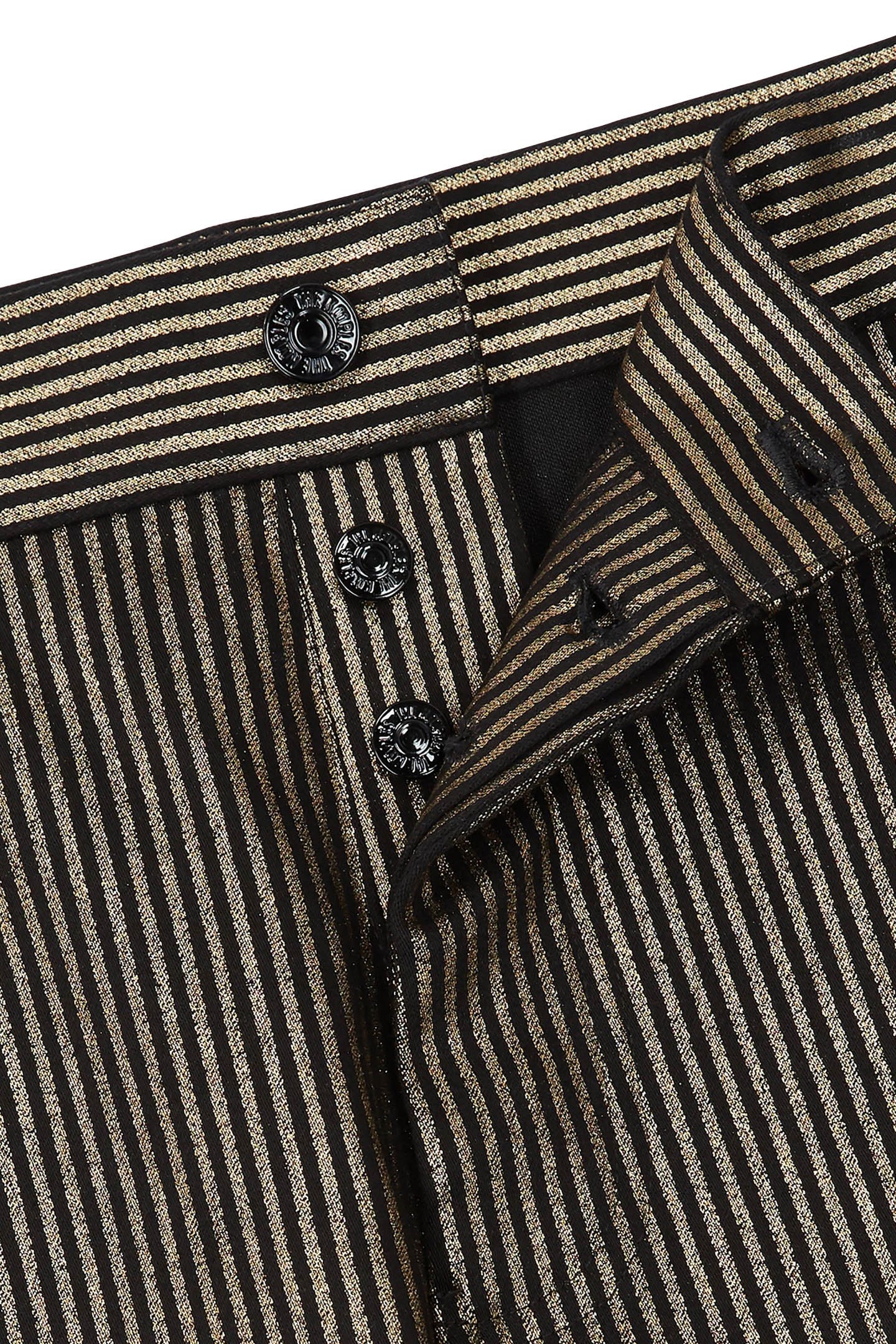 SLIM GOLD STRIPE JEANS BLACK/GOLD 2