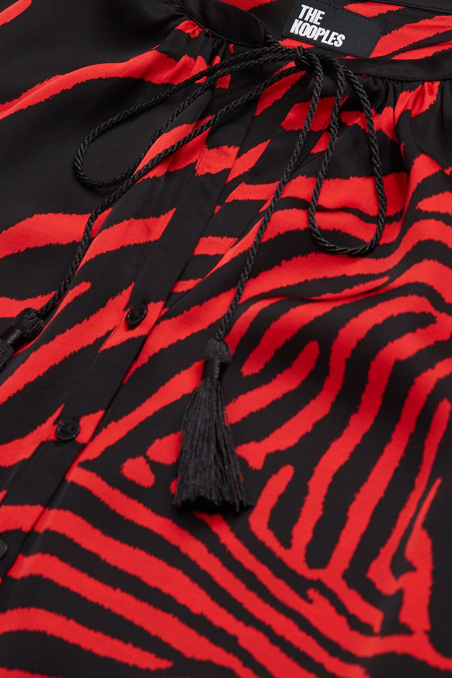 BLOUSE AMPLE ZEBRA PRINT BLACK-RED 2