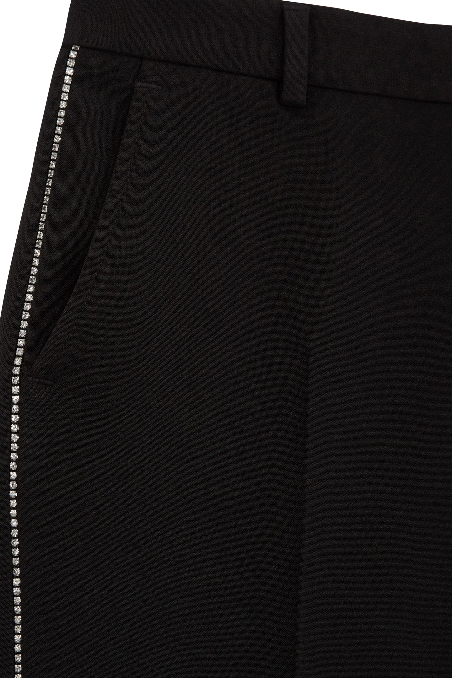 PANTALON COSTUME CREPE DETAIL STRASS BLACK 2