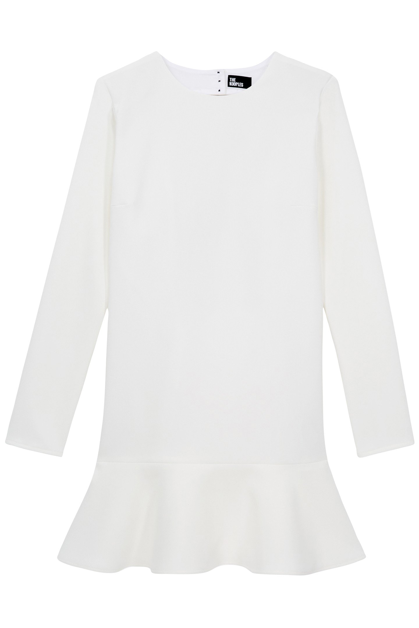 LONG-SLEEVED DRESS WITH FRILLS WHITE 3