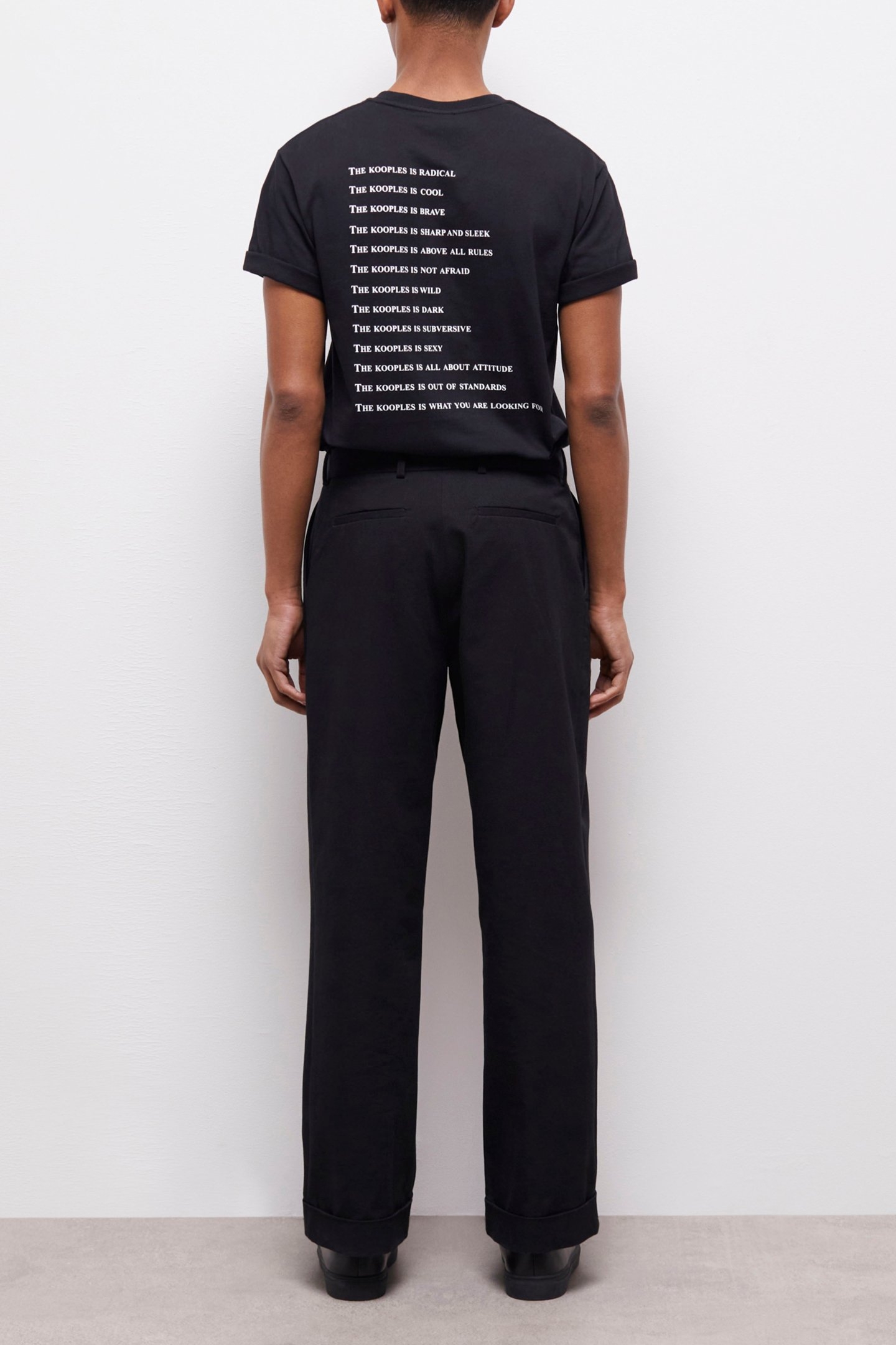 PLEATED TROUSERS WITH TURNS BLACK 2