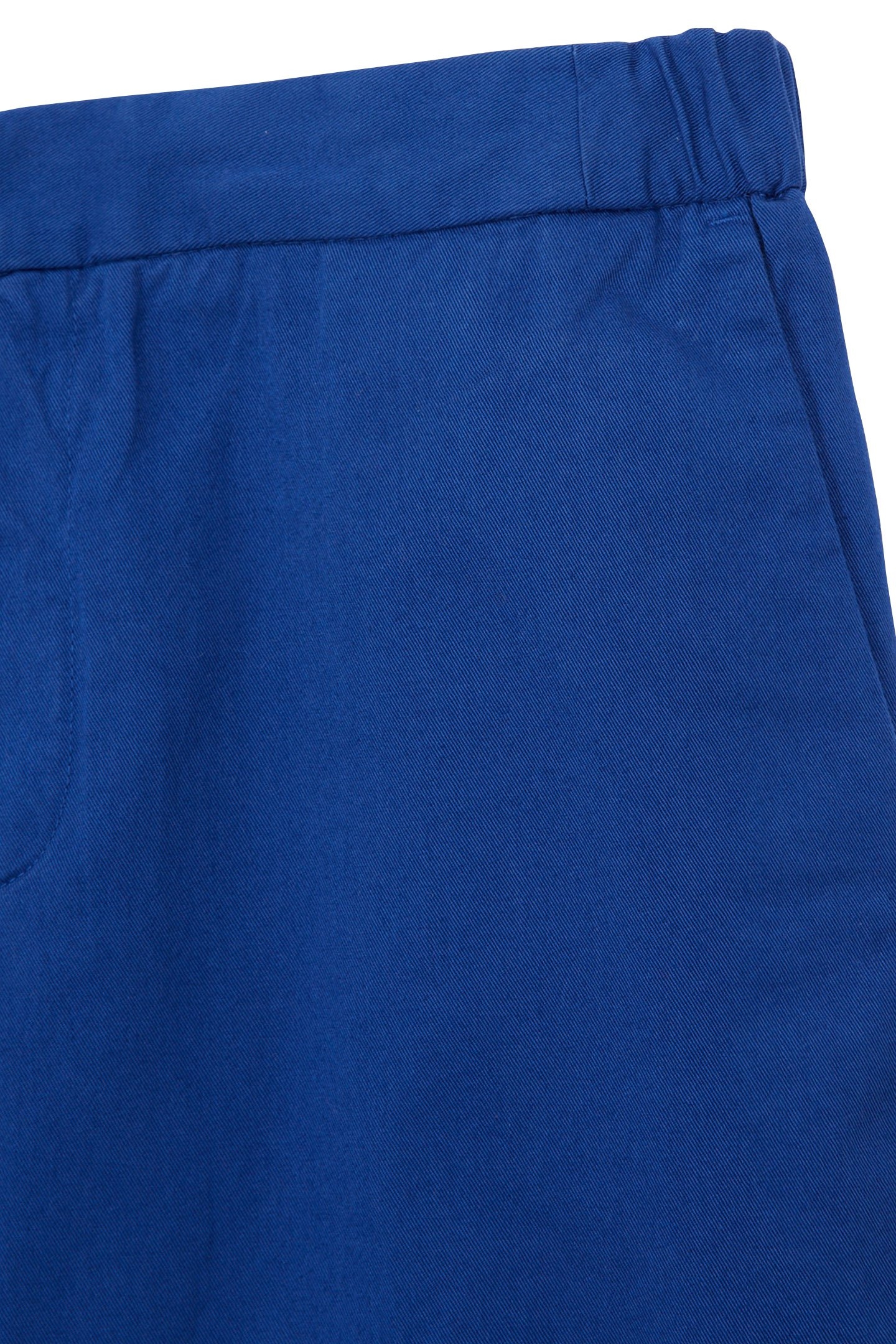 STRAIGHT PANTS WITH SEMI-ELASTICATED WAISTBAND BLUE 7