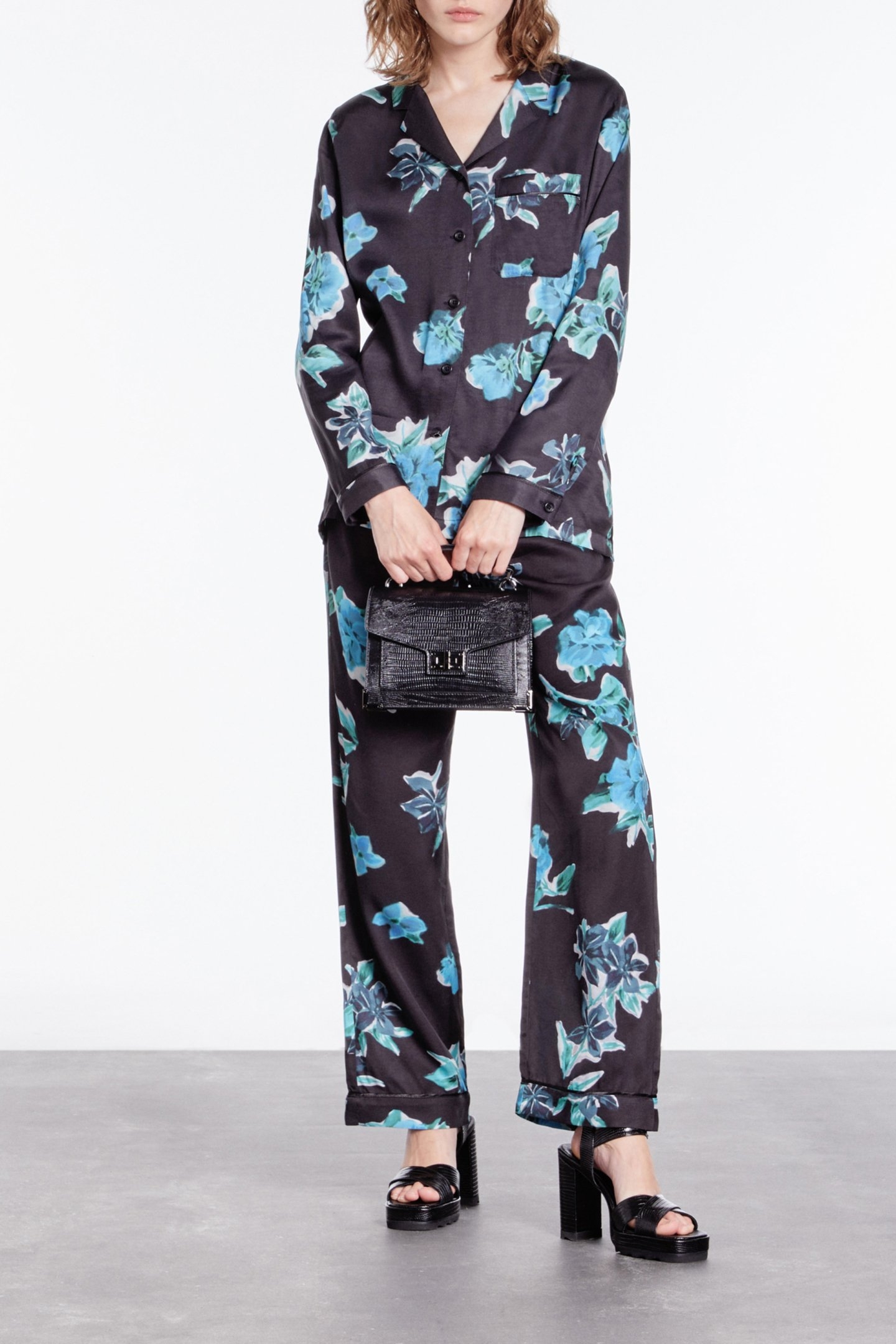 LONG SLEEVE SHIRT WITH CLASSIC COLLAR BLACK BLUE 6