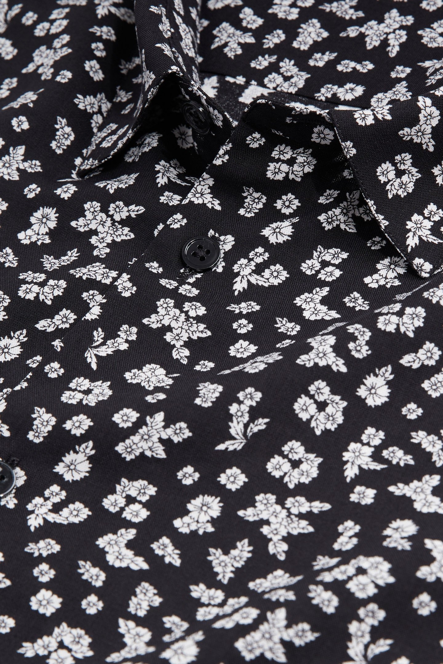 SLIM D LONG SLEEVE SHIRT BLACK-ECRU 7