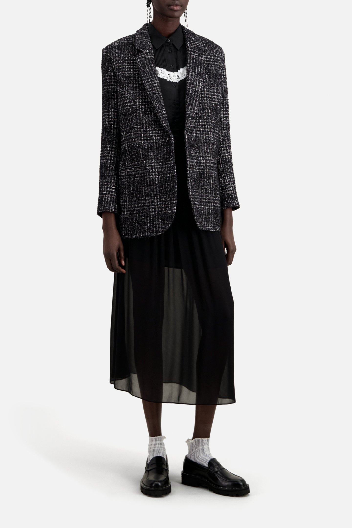 SUIT JACKET ONLY BLACK WHITE 5